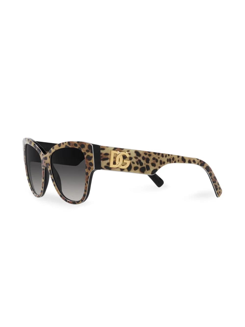 leopard-print butterfly-frame sunglasses