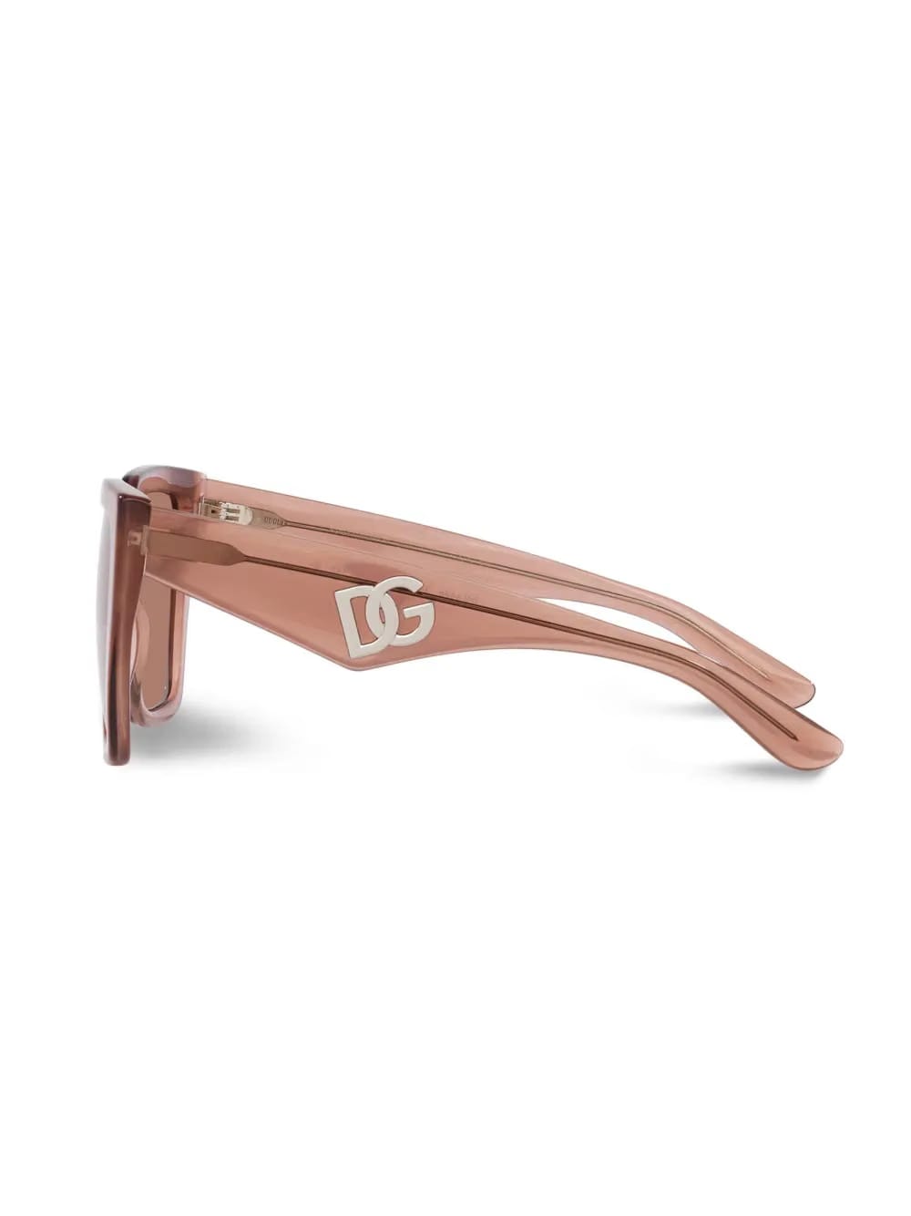 transparent-frame logo-plaque sunglasses