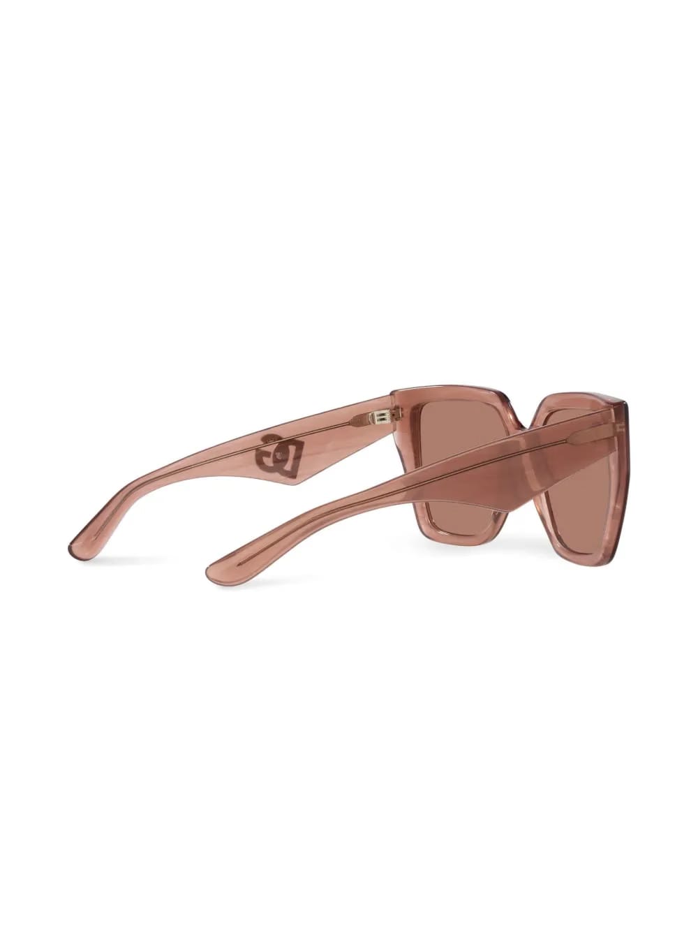 transparent-frame logo-plaque sunglasses