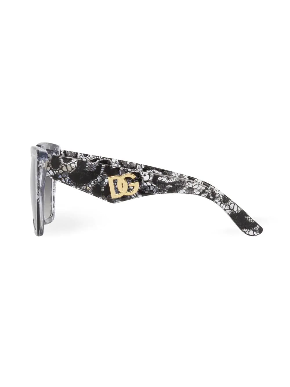 lace-print square-frame sunglasses