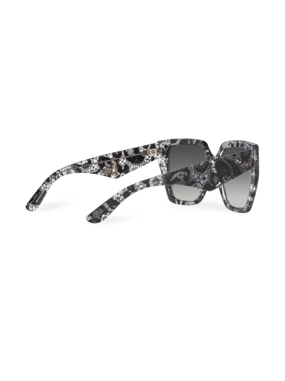lace-print square-frame sunglasses