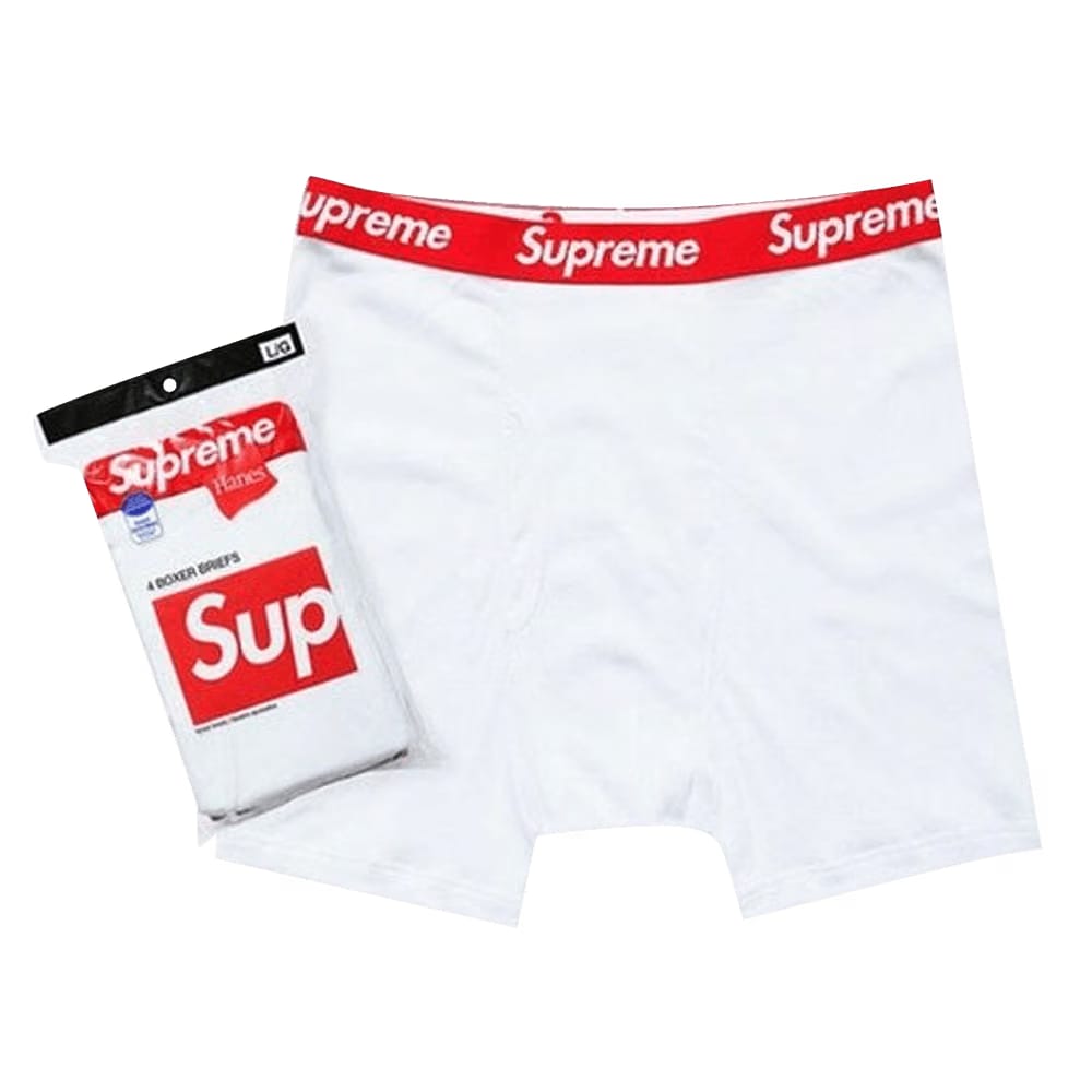 Supreme x Hanes Boxer Briefs (4 Pack) White