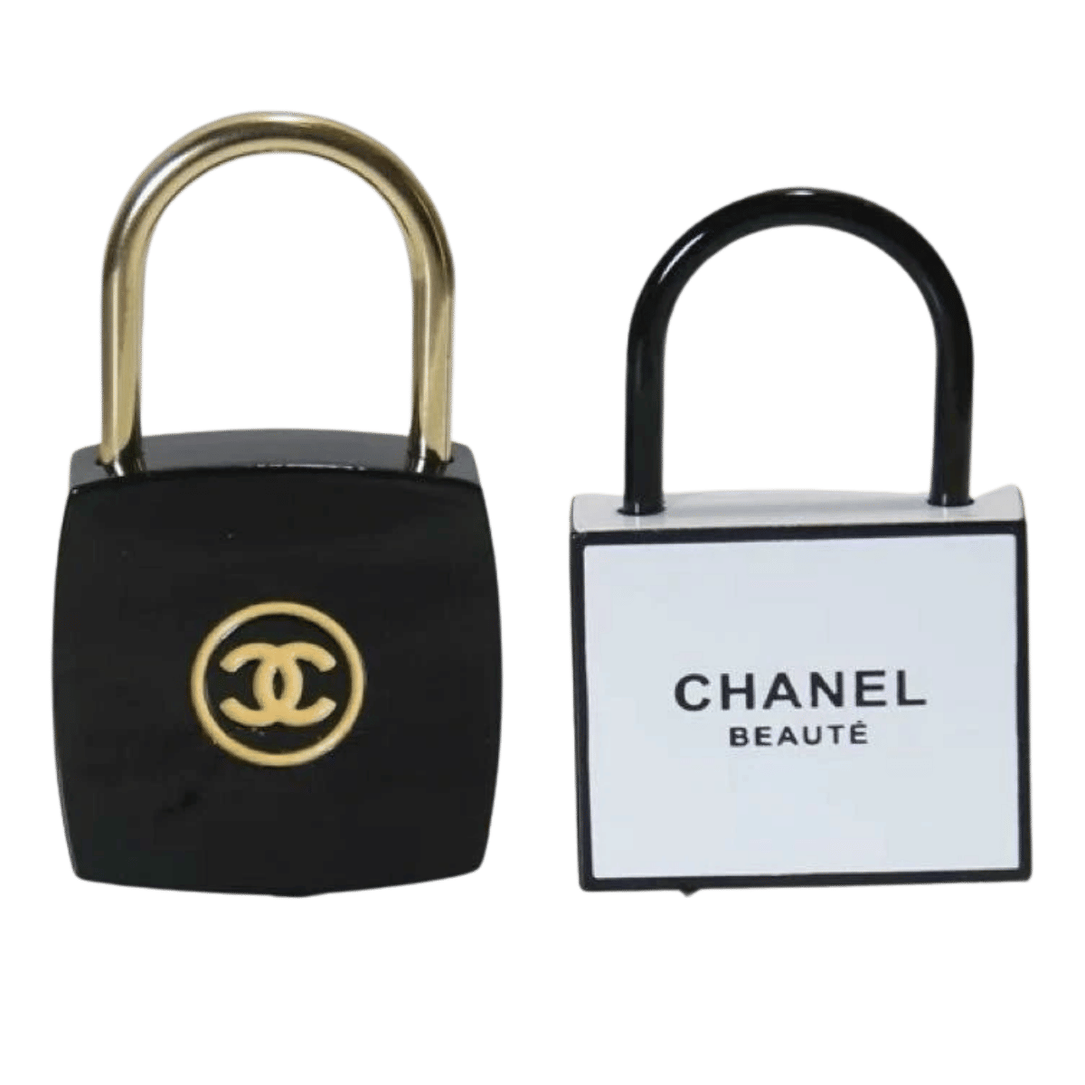 CHANEL Chanel La Collection Keychain Padlock 2024 Novelty 3x5cm Black White