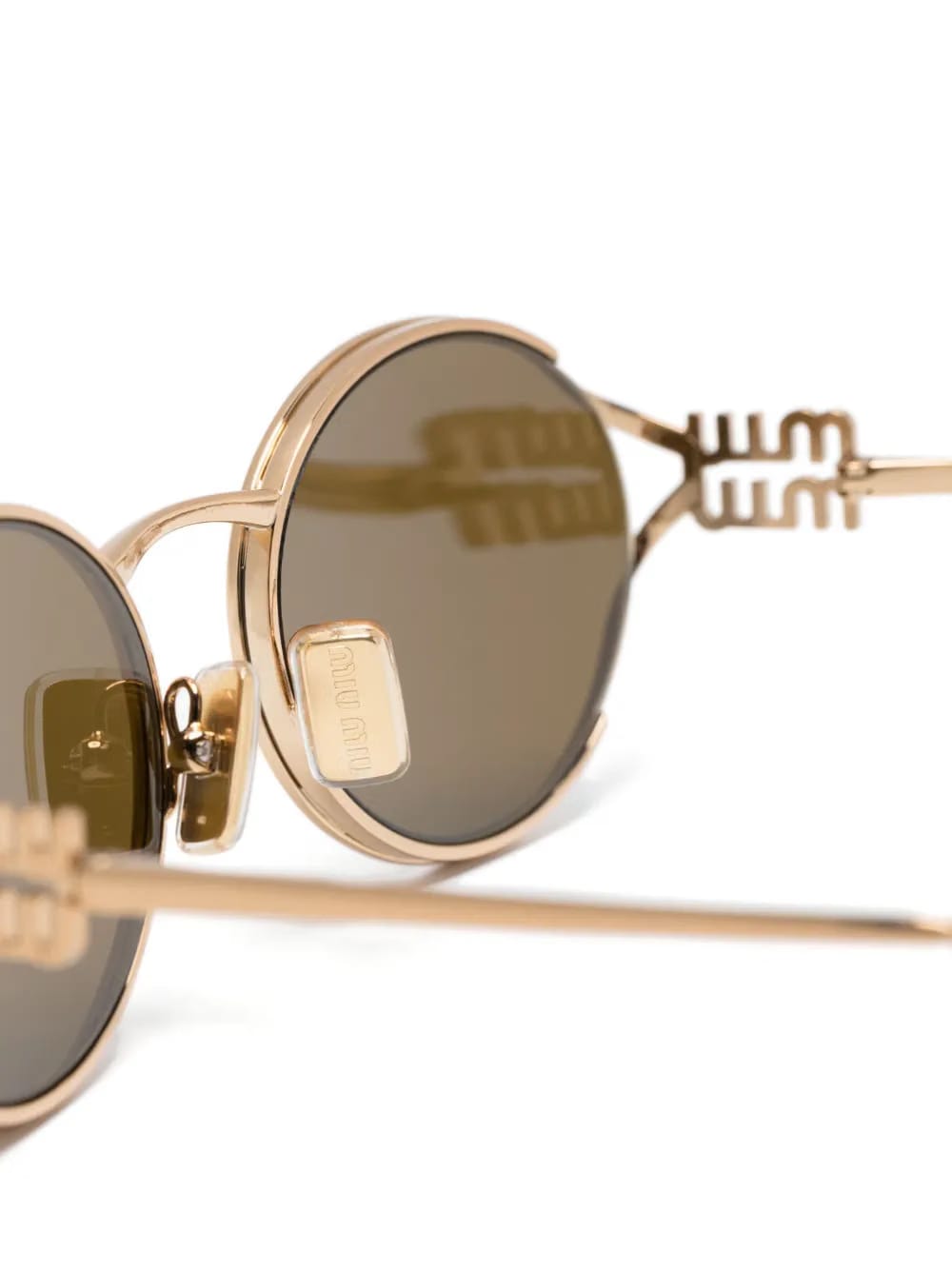 Logo round-frame sunglasses