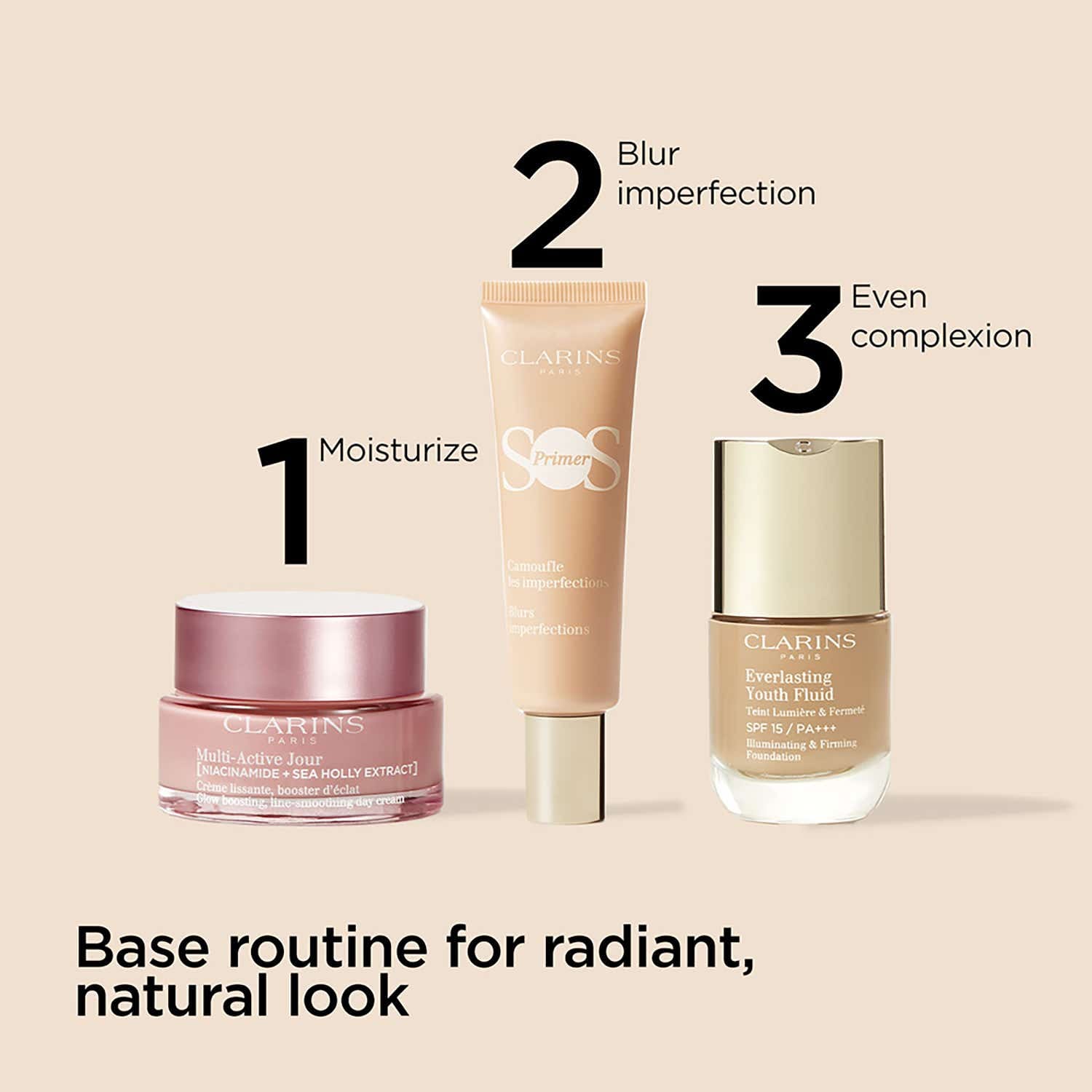 Clarins SOS Color Correcting Face Primer - Imperfections Peach (30 ml) - Clarins