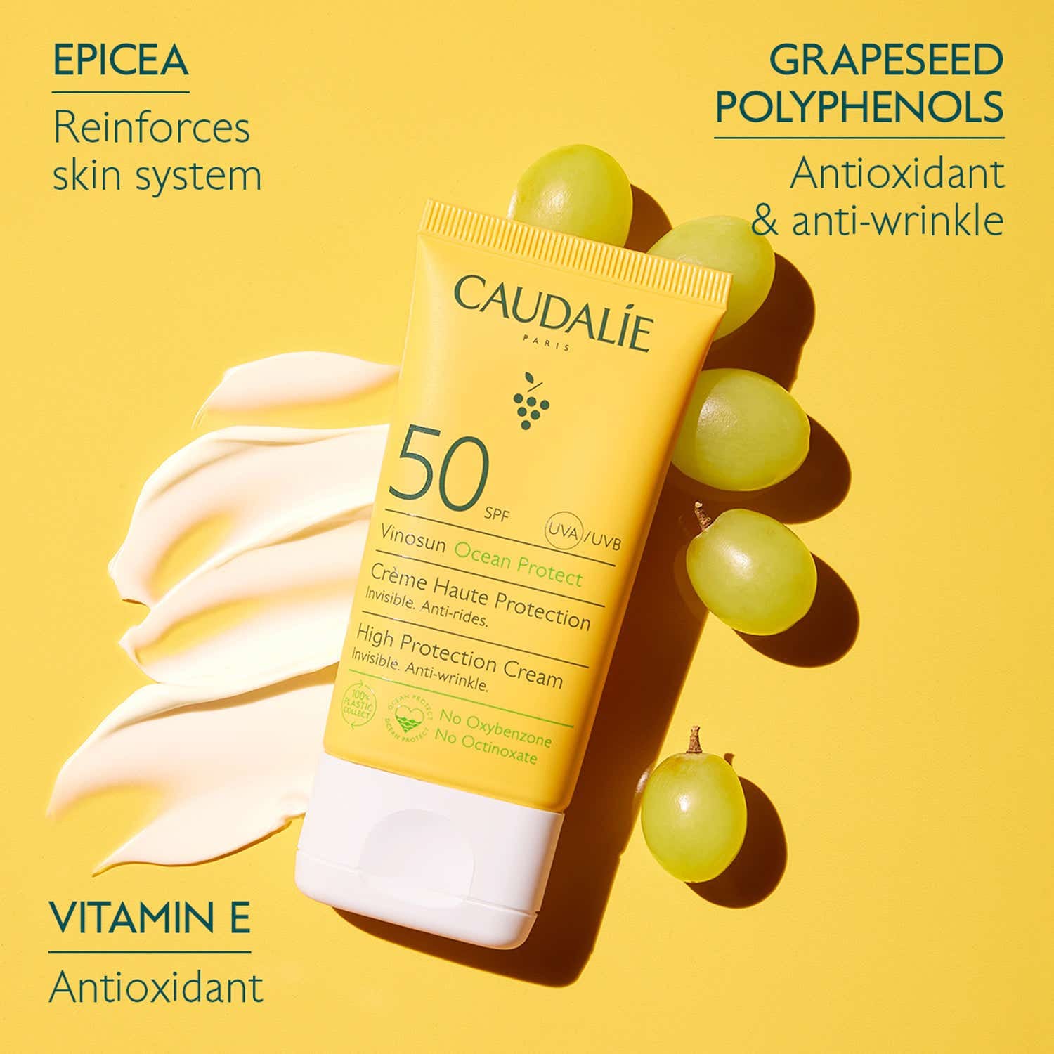 Caudalie Vinosun High Protection Cream SPF 50 (50ml) - Caudalie
