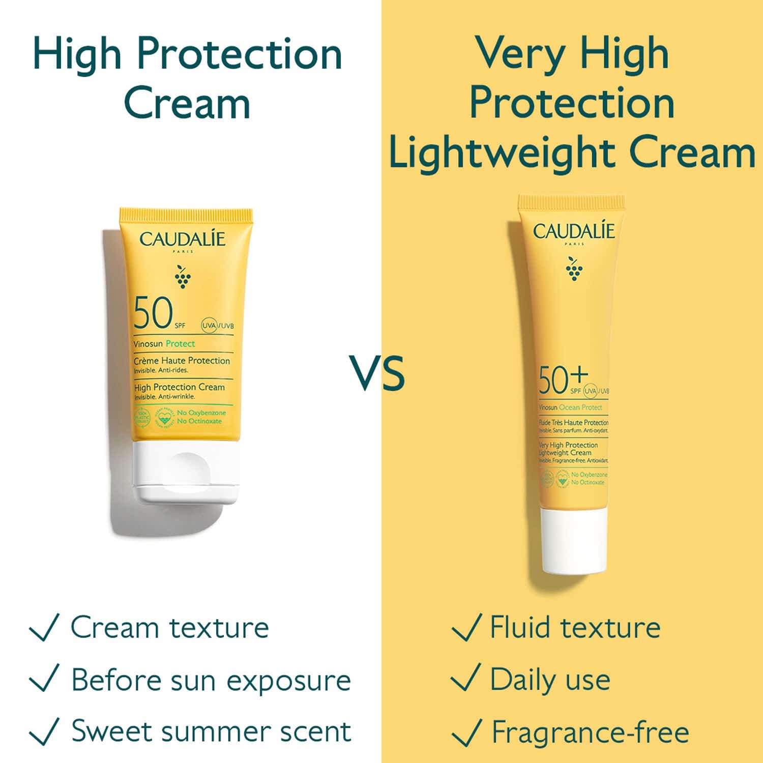 Caudalie Vinosun High Protection Cream SPF 50 (50ml) - Caudalie