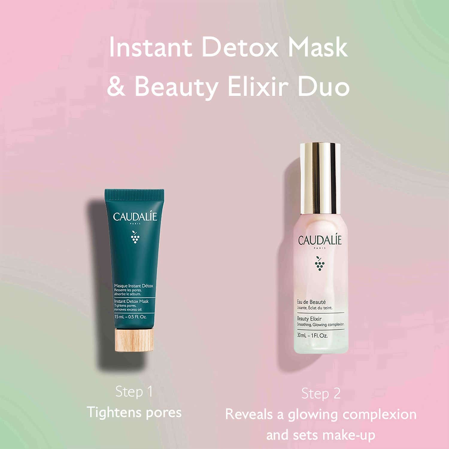 Caudalie Beauty Elixir & Detox Mask (2 pcs) - Caudalie