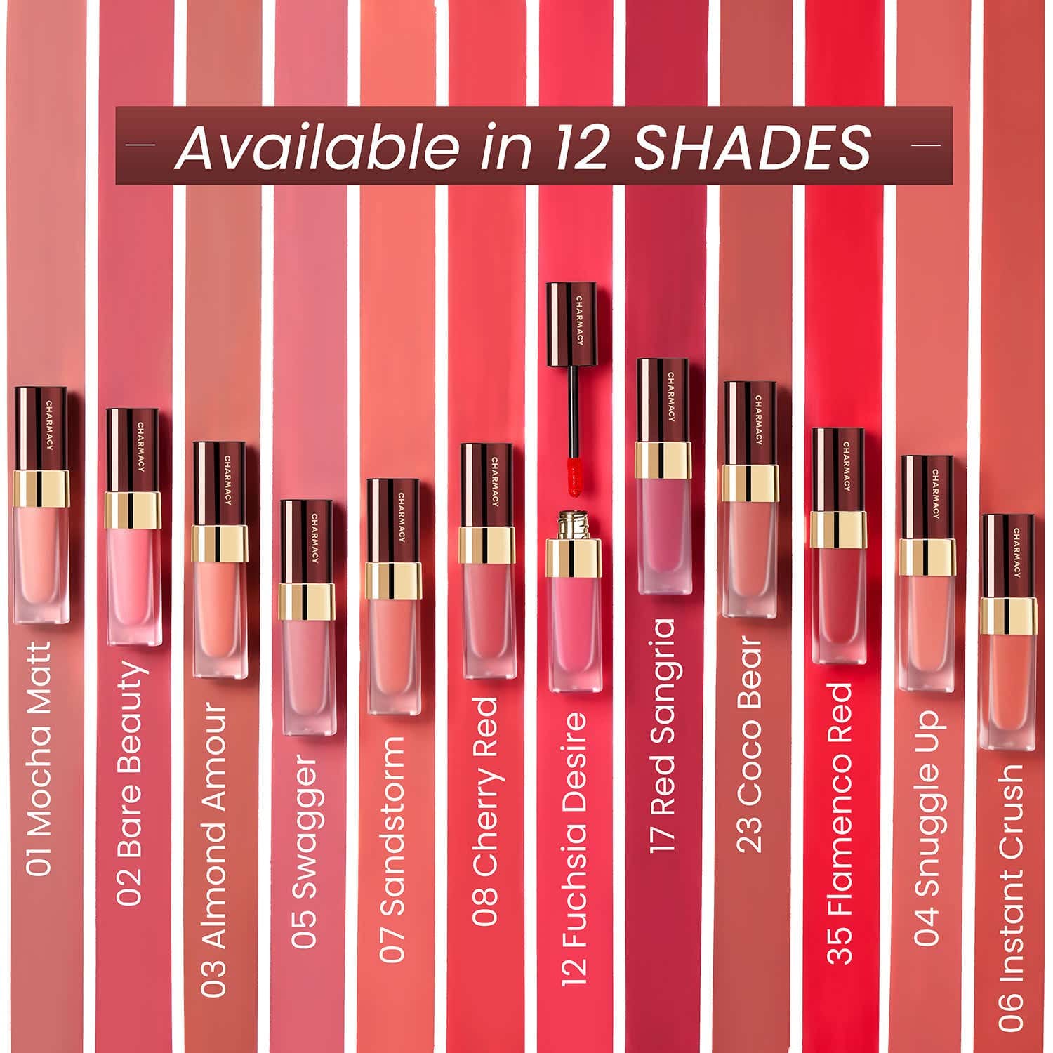 Charmacy Milano Stunning Longstay Liquid Lip Lipstick - Bare Beauty 02 (5.6 ml) - Charmacy Milano