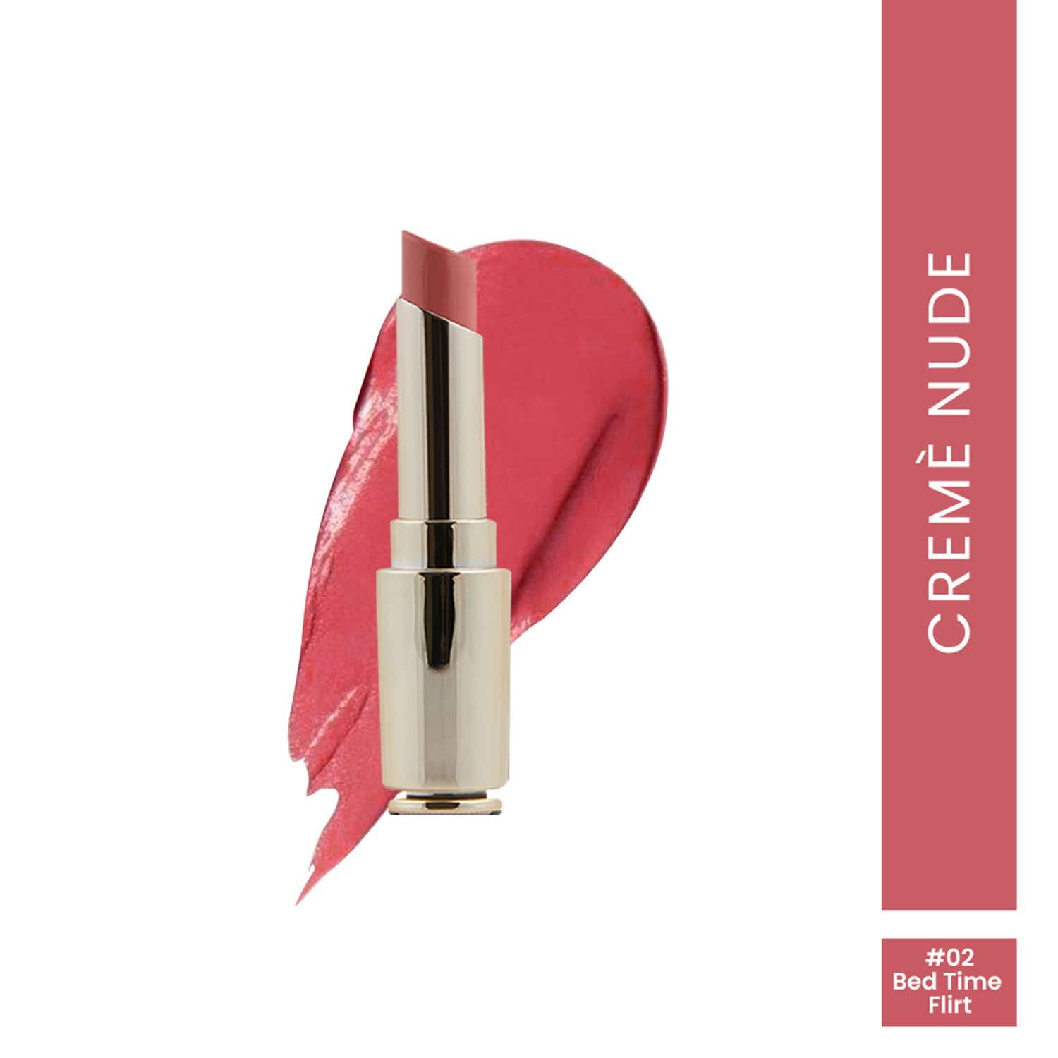 Charmacy Milano Flattering Nude Lipstick - 02 Bed Time Flirt (3.8 g) - Charmacy Milano
