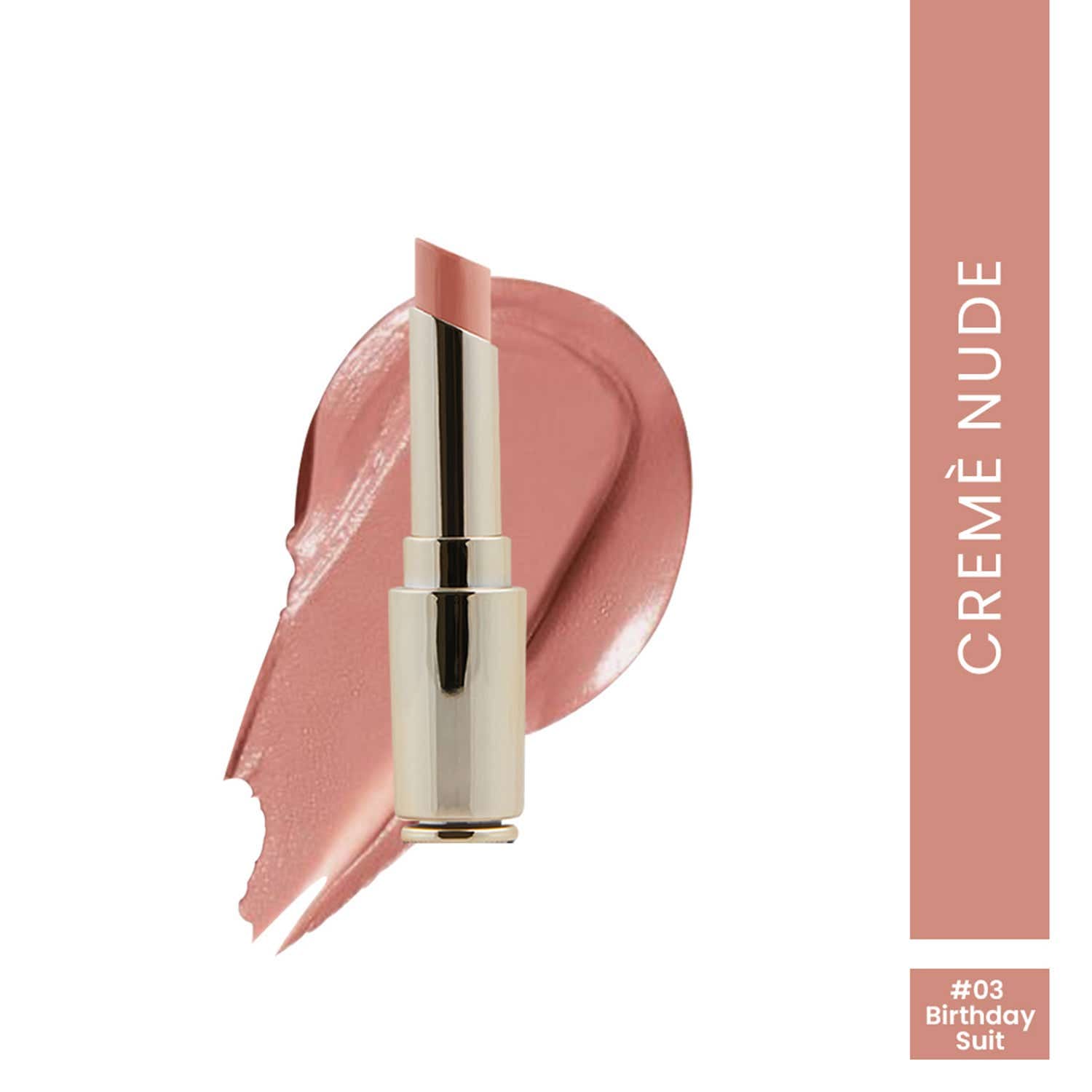 Charmacy Milano Flattering Nude Lipstick - 03 Birthday Suit (3.8 g) - Charmacy Milano