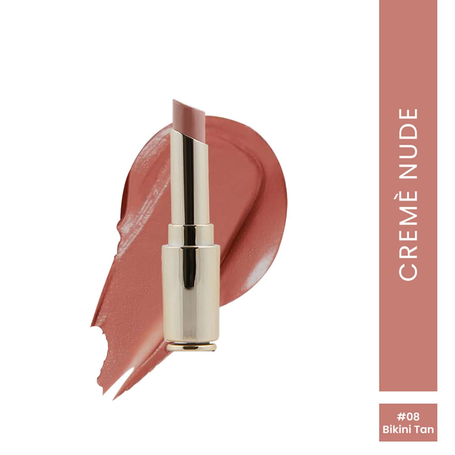 Charmacy Milano Flattering Nude Lipstick - 08 Bikini Tan (3.8 g) - Charmacy Milano