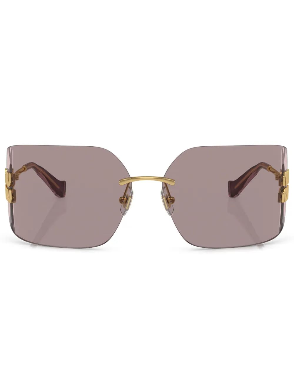 logo oversize-frameless sunglasses
