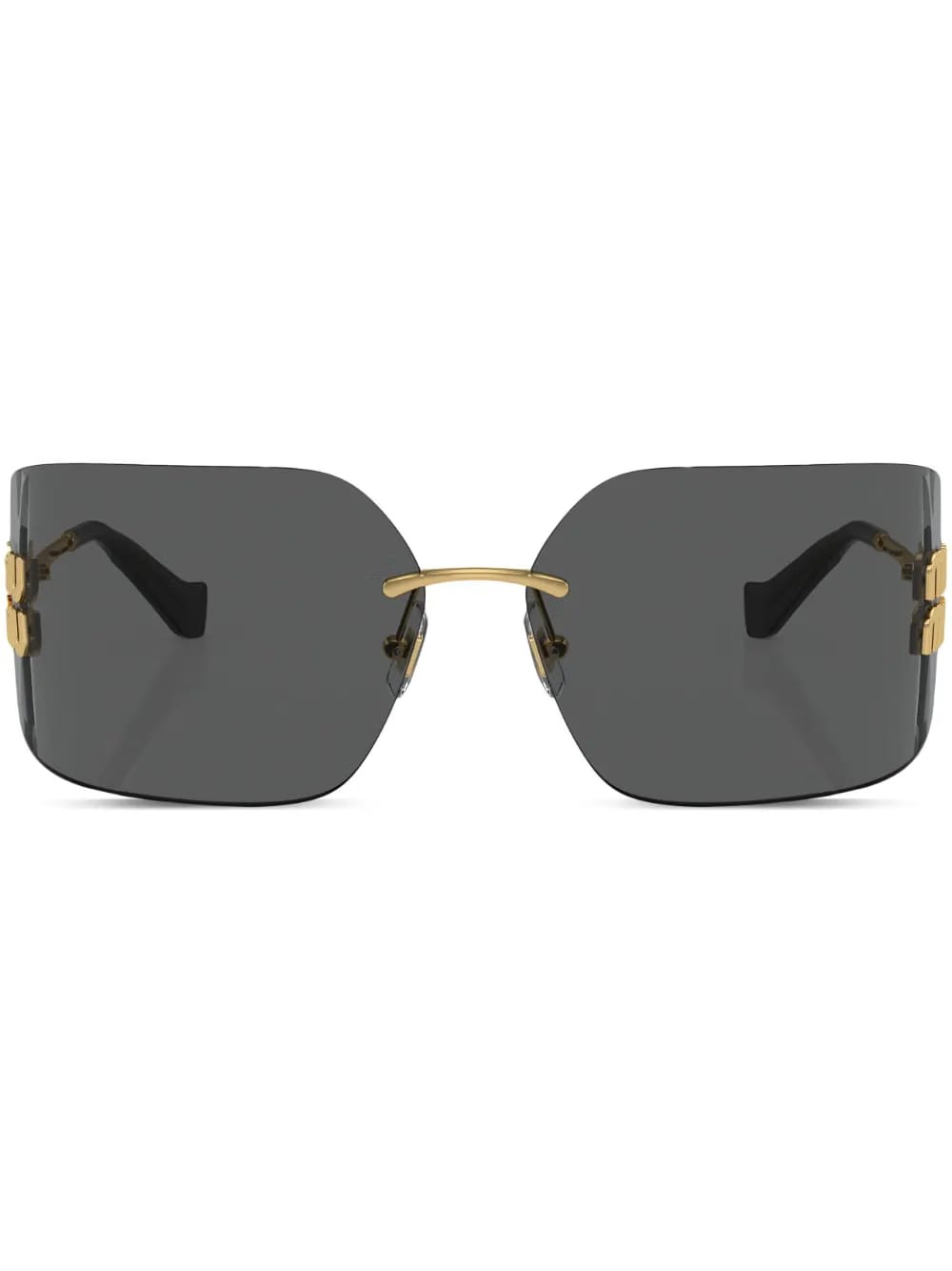 logo-plaque frameless sunglasses