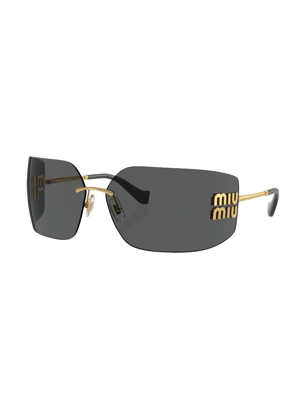 logo-plaque frameless sunglasses