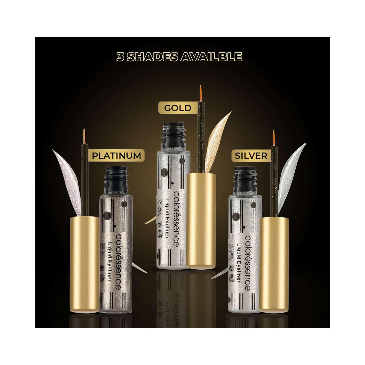 Coloressence Shimmer Gel Eyeliner - Silver (6 ml) - Coloressence