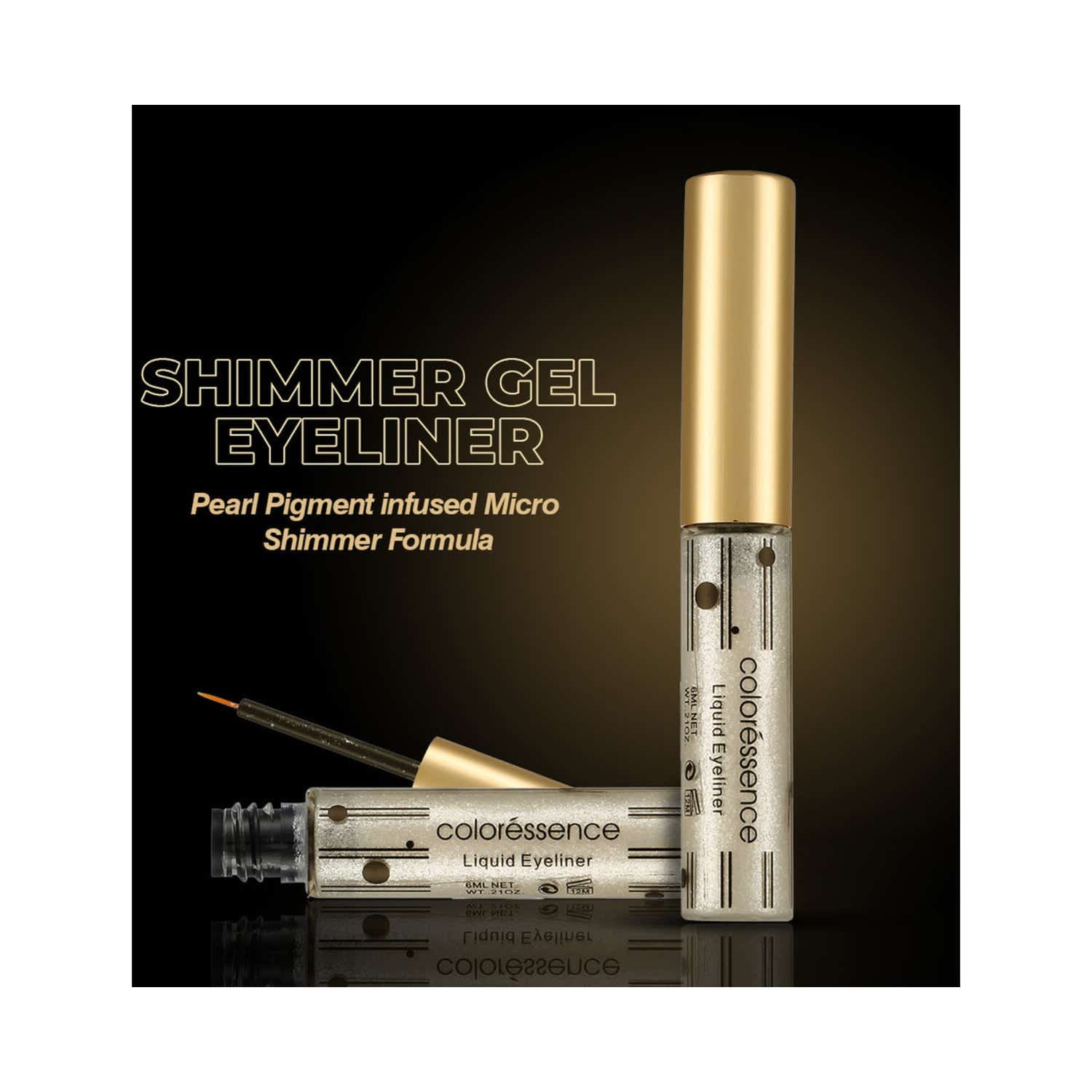 Coloressence Shimmer Gel Eyeliner - Silver (6 ml) - Coloressence