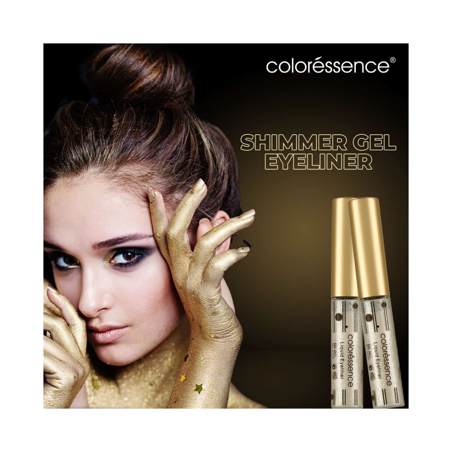 Coloressence Shimmer Gel Eyeliner - Silver (6 ml) - Coloressence