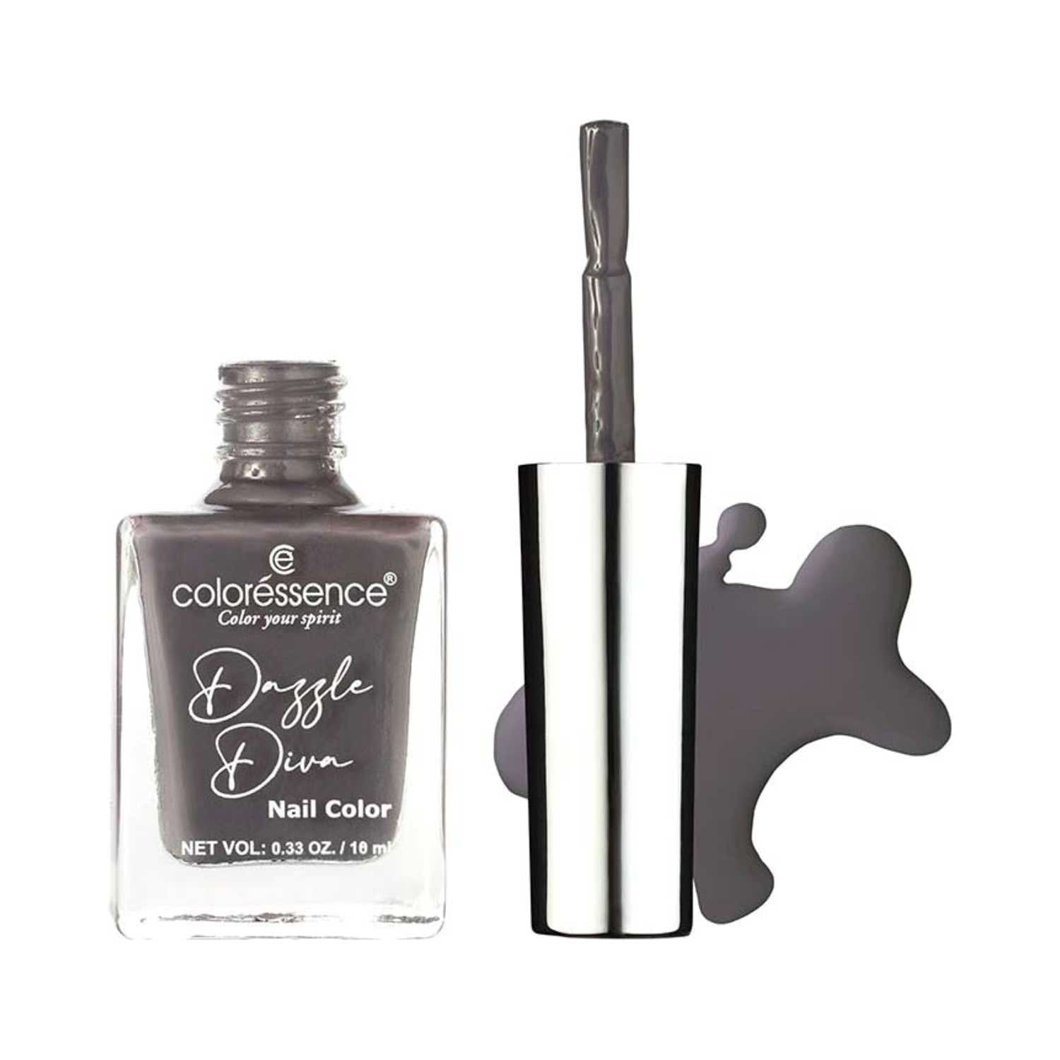 Coloressence Dazzle Diva Matte Finish Nail Paint -Grey Agate (10 ml) - Coloressence