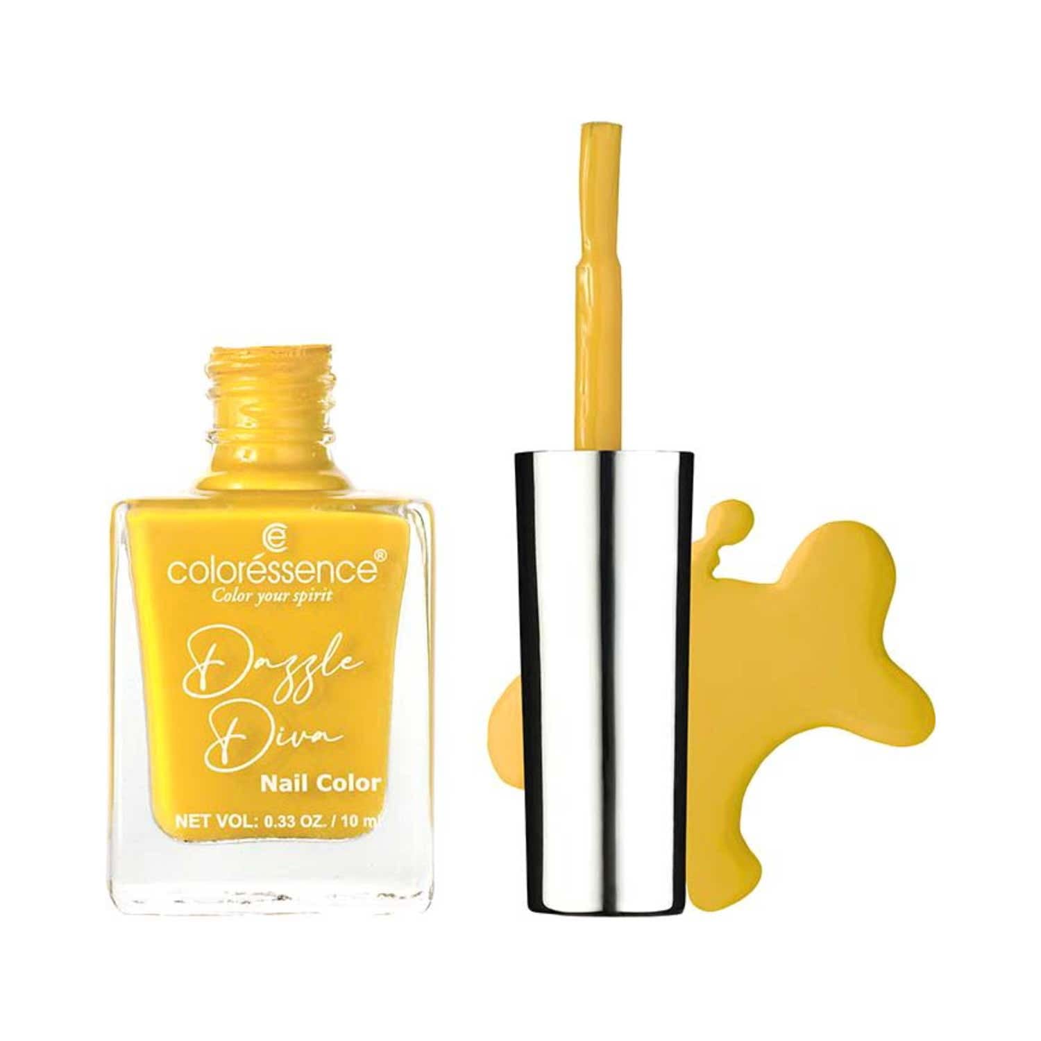 Coloressence Dazzle Diva Matte Finish Nail Paint -Yellow Citrine (10 ml) - Coloressence