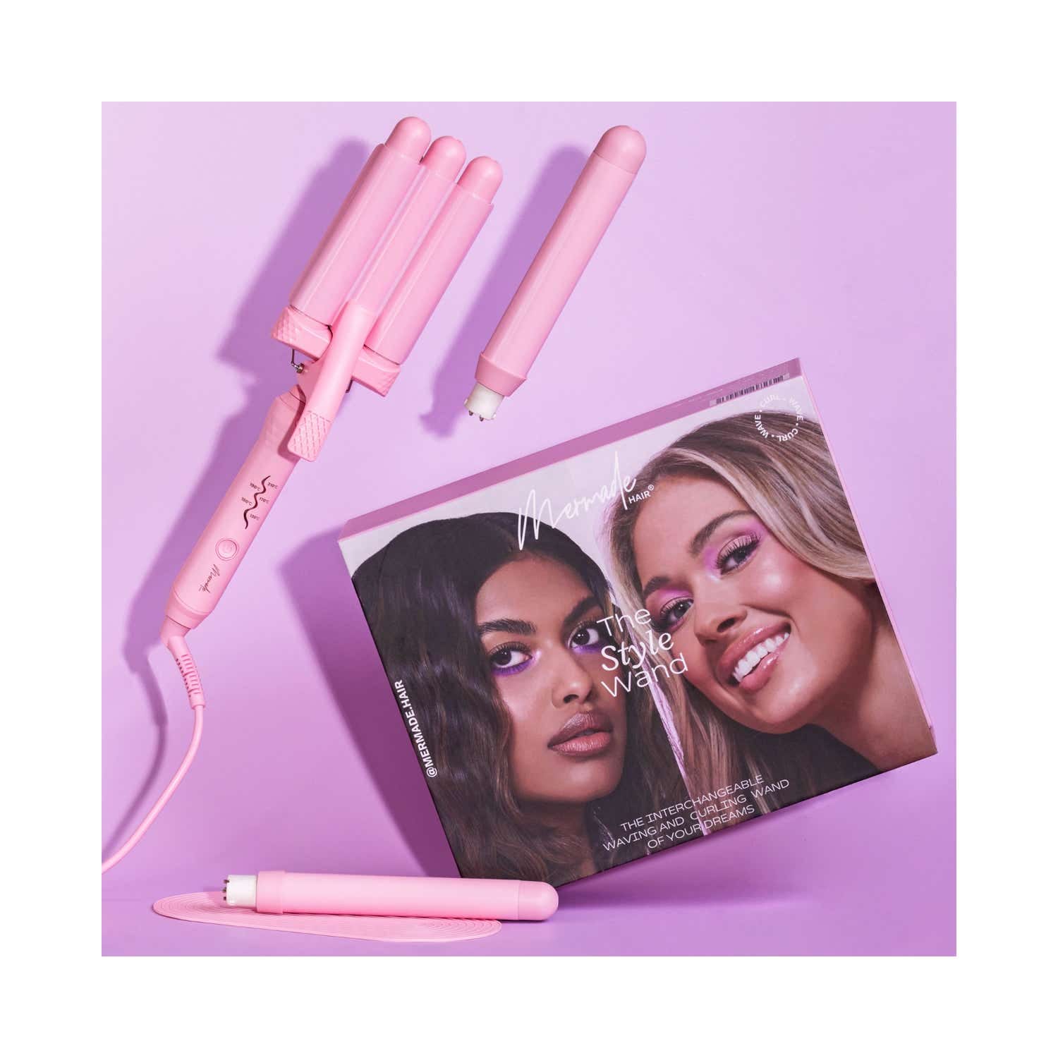 Mermade Hair Style Wand - Pink - Mermade Hair