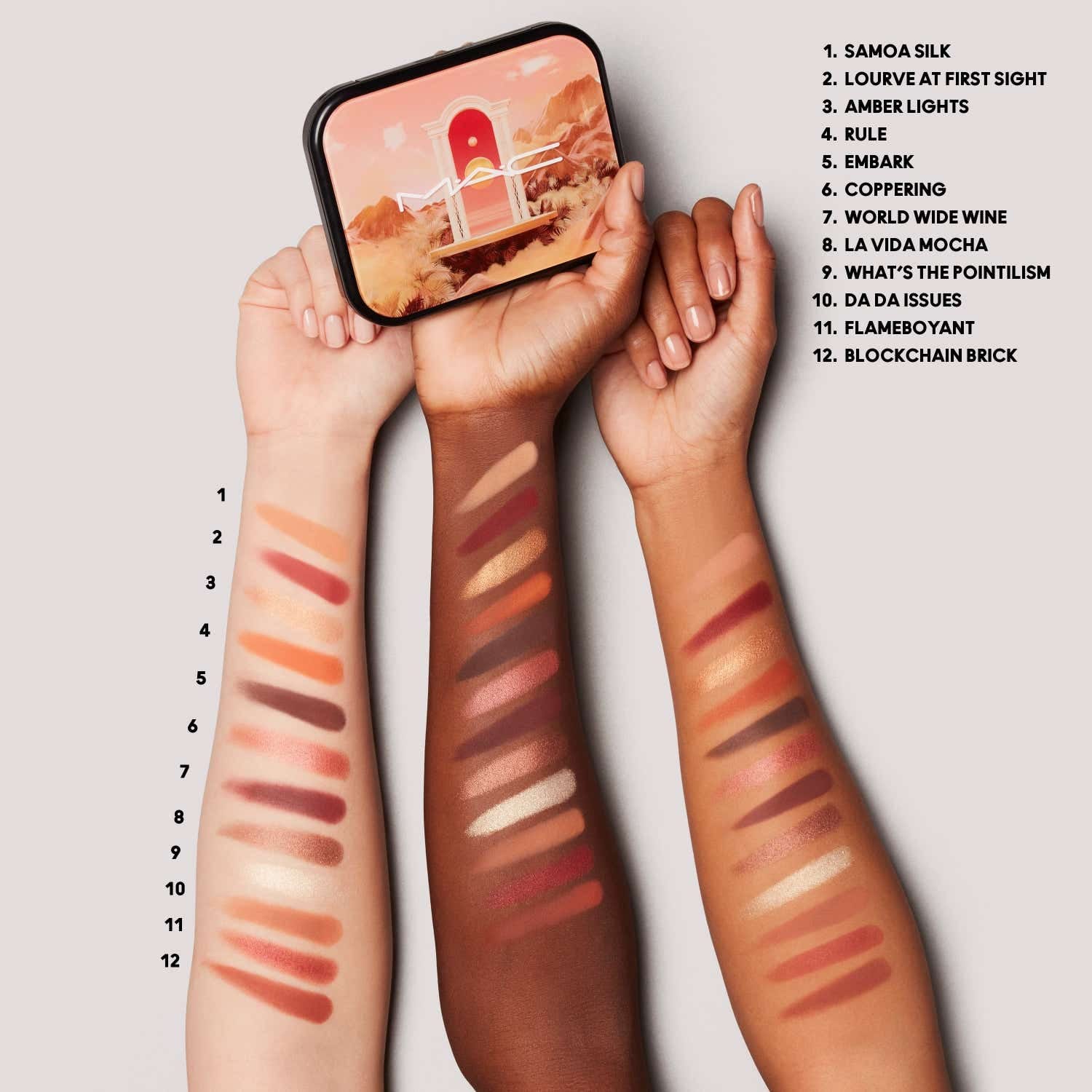 M.A.C Connect In Colour X12 Eye Shadow Palette - Future Flame (17.2 g) - M.A.C