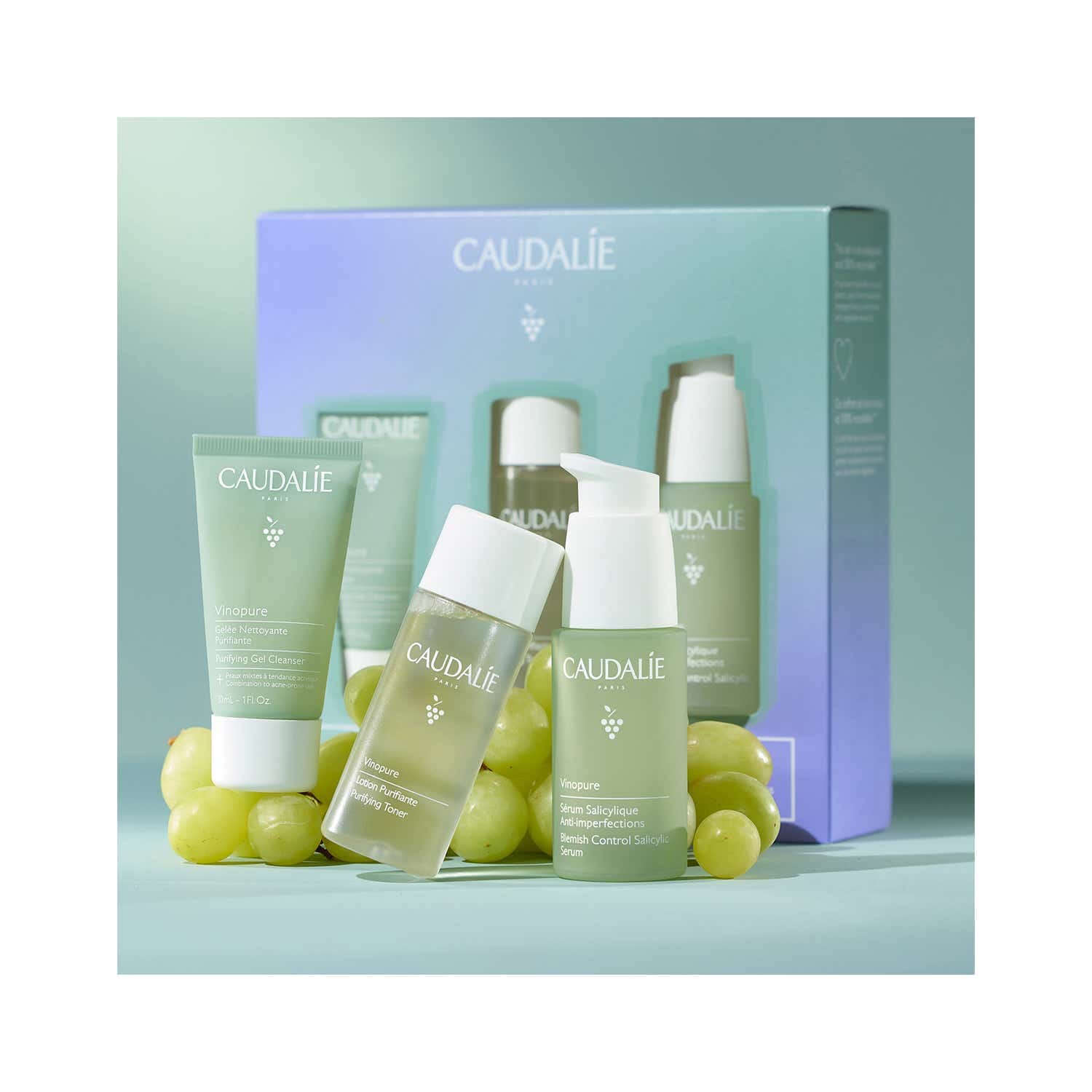 Caudalie Vinopure Anti-Blemish Solution Set (3Pcs) - Caudalie