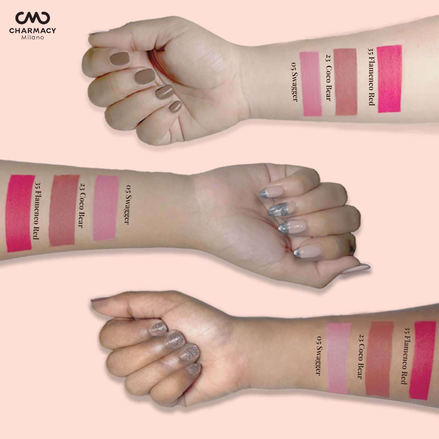 Charmacy Milano Bold Liquid Lipstick Trio - Power Mix (3 pcs) - Charmacy Milano