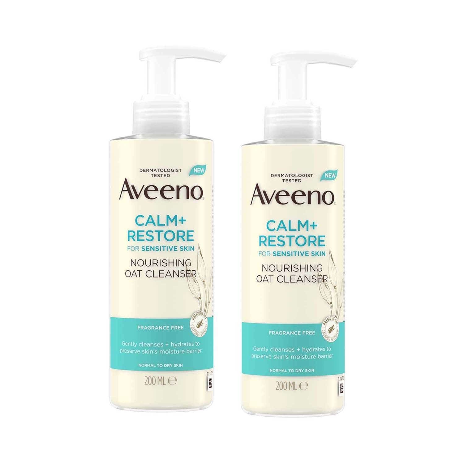 Aveeno Calm + Restore Nourishing Oat Cleanser 200 Ml Combo - Aveeno