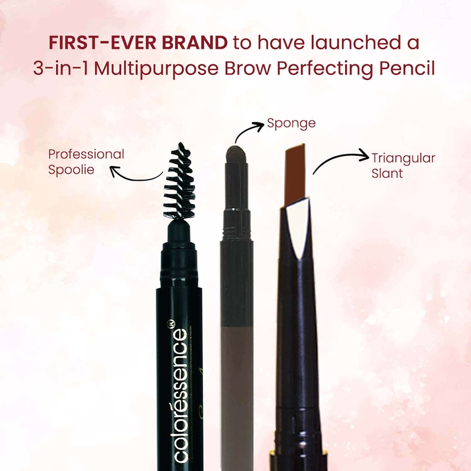 Coloressence 3 In 1 Multifunction Eyebrow Styler - Dark Brown (0.72 g) - Coloressence
