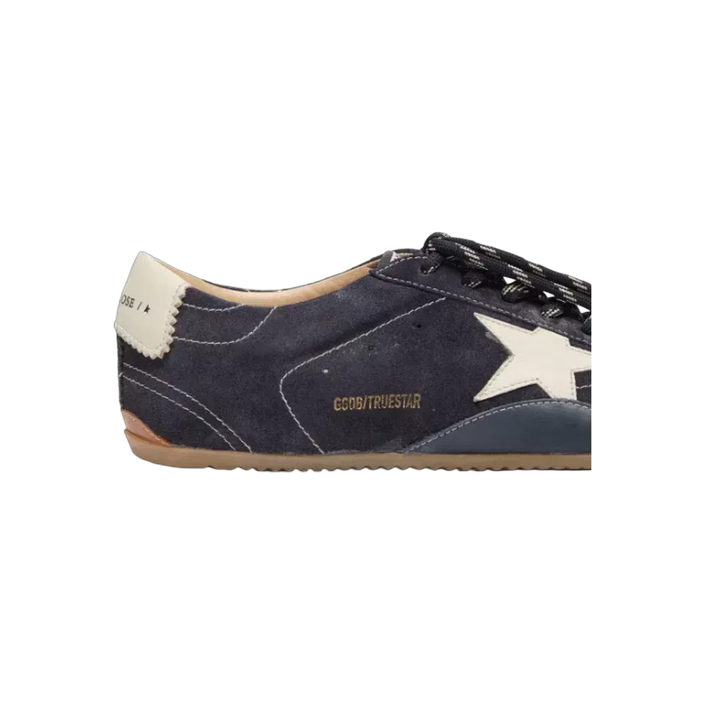 Golden Goose True-Star In Dark Blue Suede With White Nappa Leather Star And Heel Tab