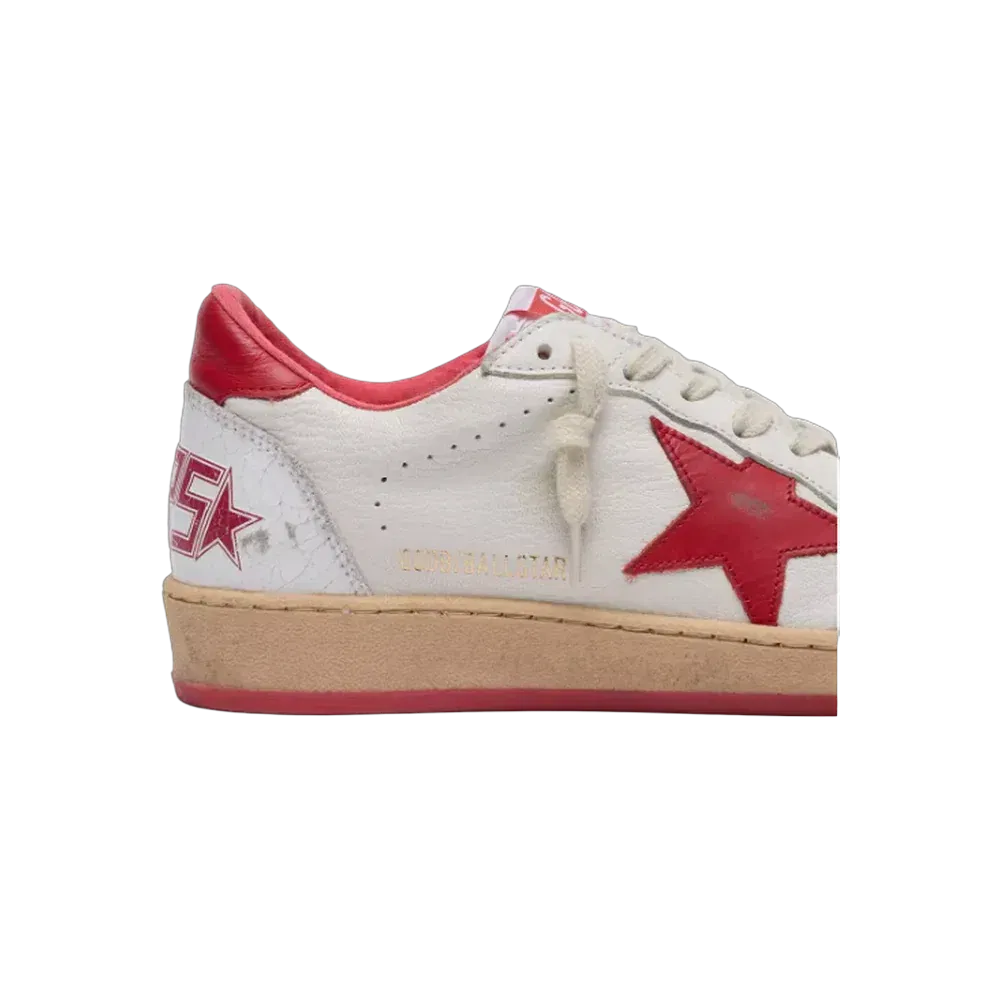 Golden Goose Wmns Ball Star 'White Red'