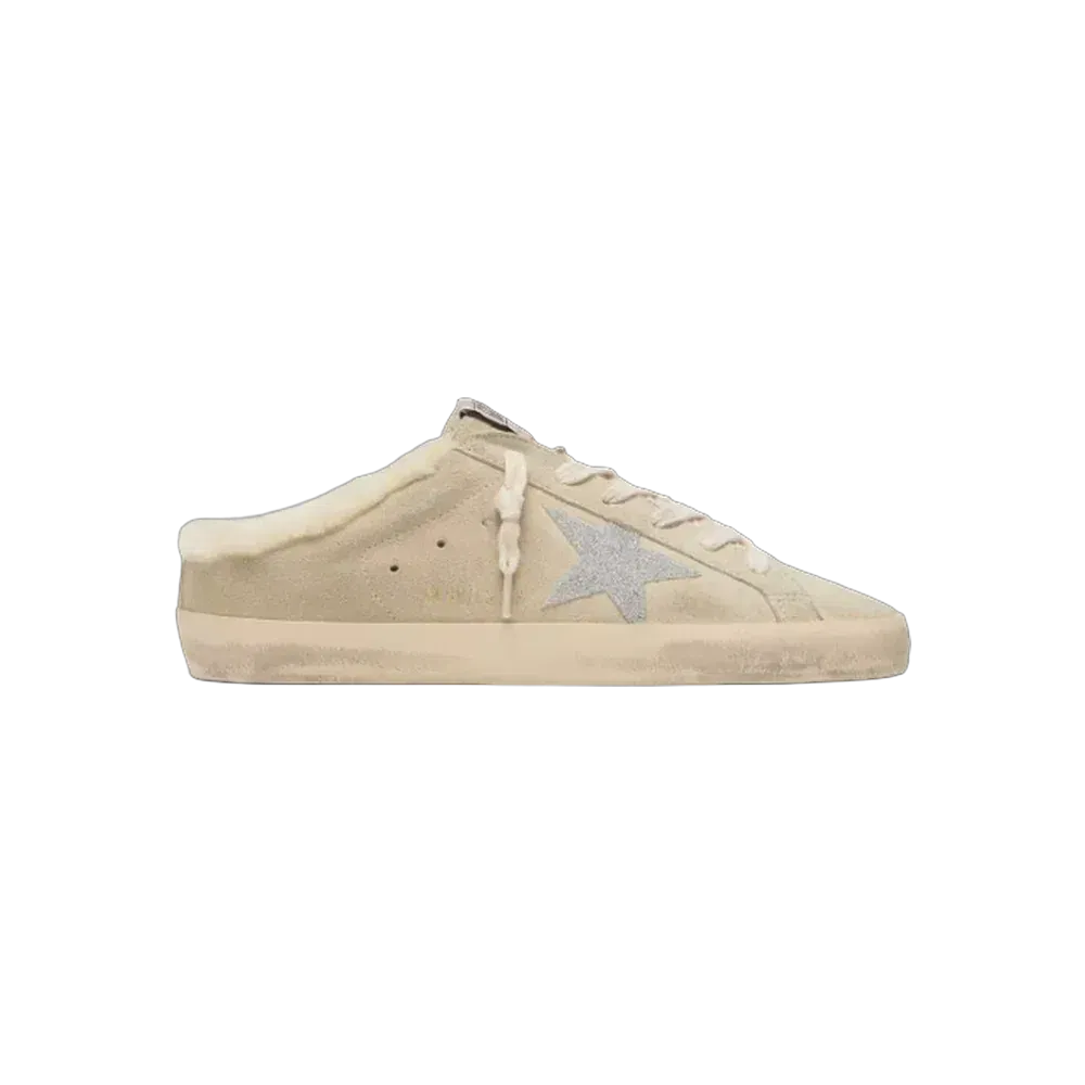 Golden Goose Super-Star Sabots With Swarovski Crystal Star And Shearling Lining