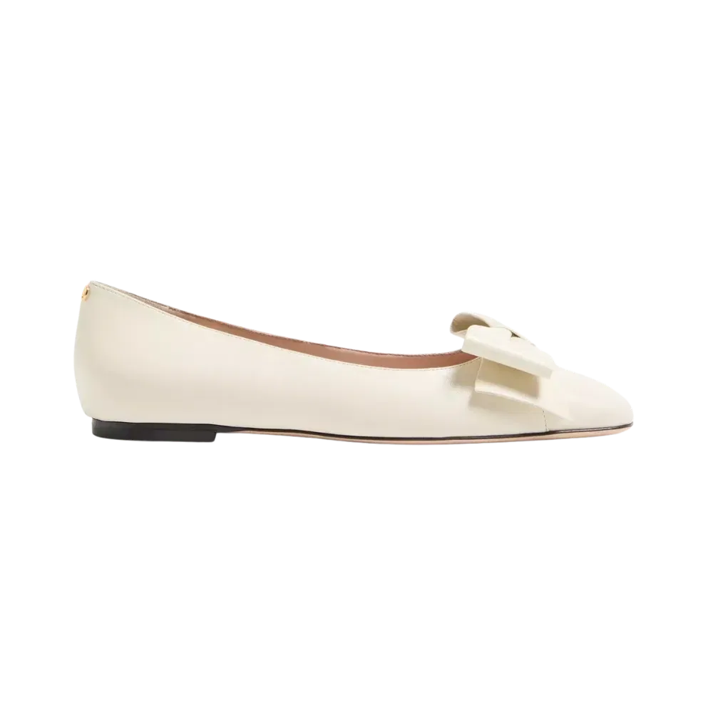 Valentino Bowow Kidskin Ballerina Ivory