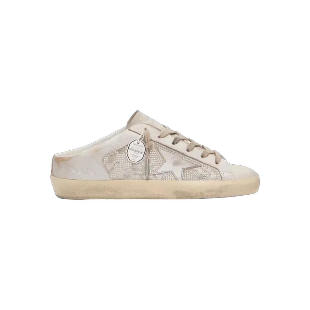 Golden Goose Super-Star Sabots LTD In Swarovski With Metallic Silver Leather Star