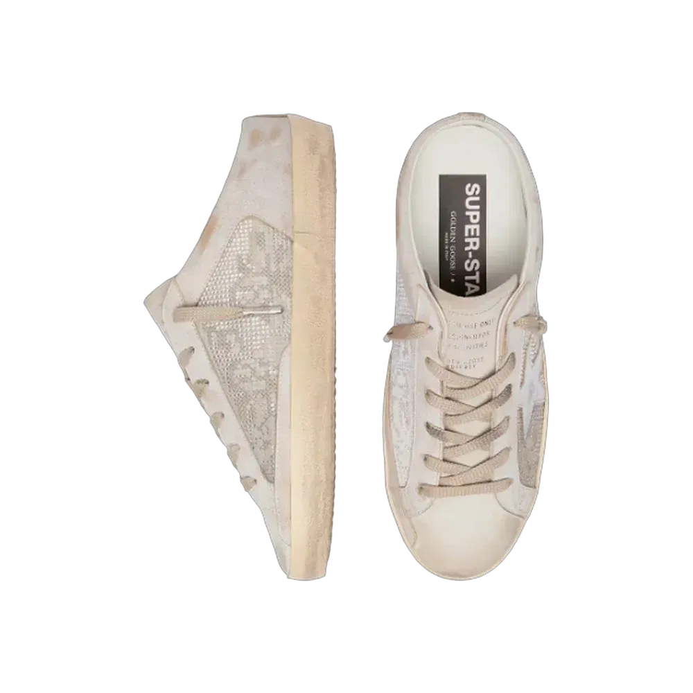 Golden Goose Super-Star Sabots LTD In Swarovski With Metallic Silver Leather Star