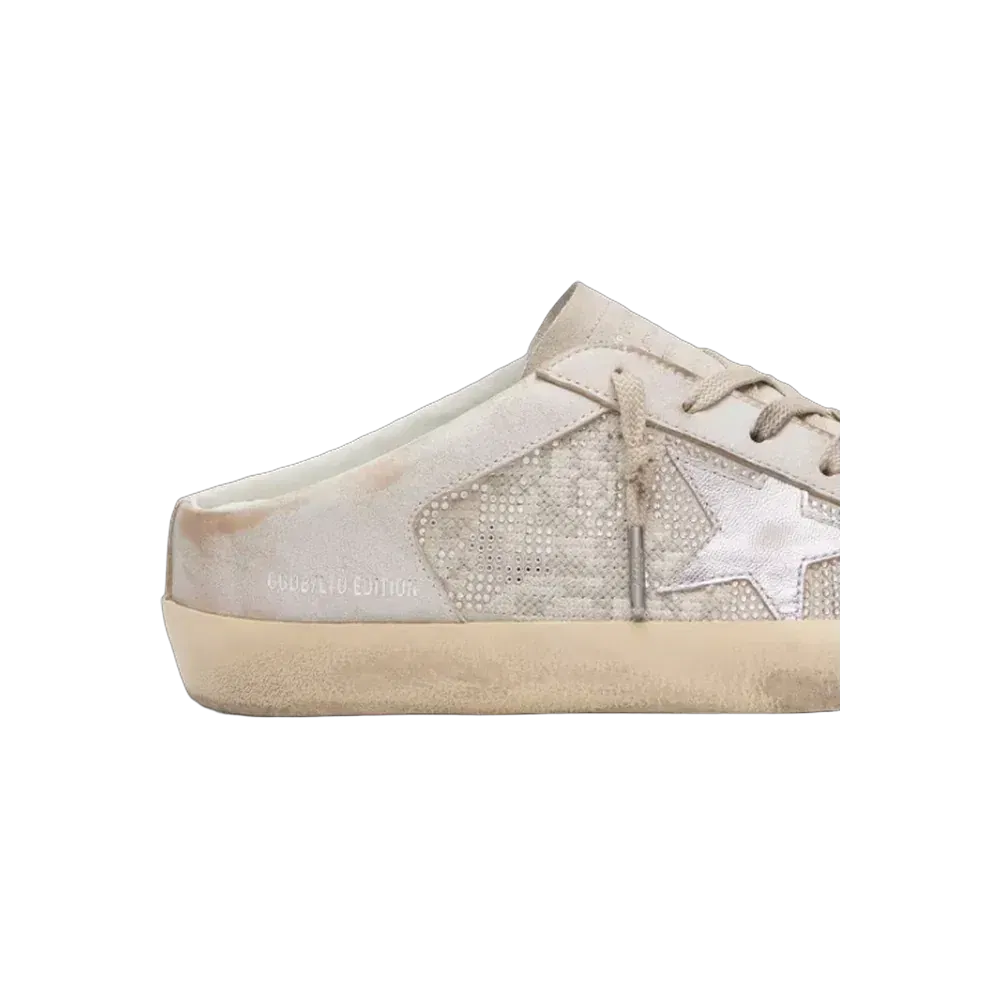 Golden Goose Super-Star Sabots LTD In Swarovski With Metallic Silver Leather Star
