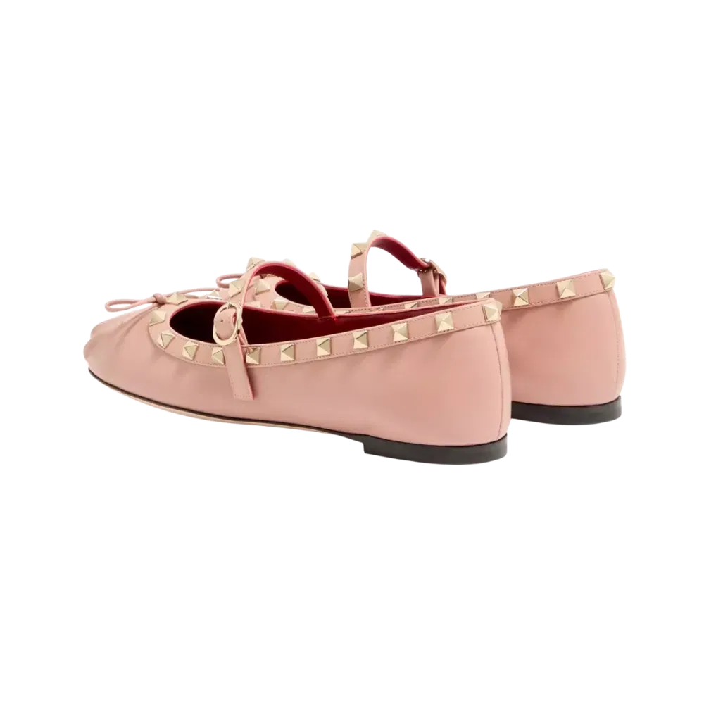 Valentino Mary-Jane Rockstud Nappa Ballerina 05mm Phard