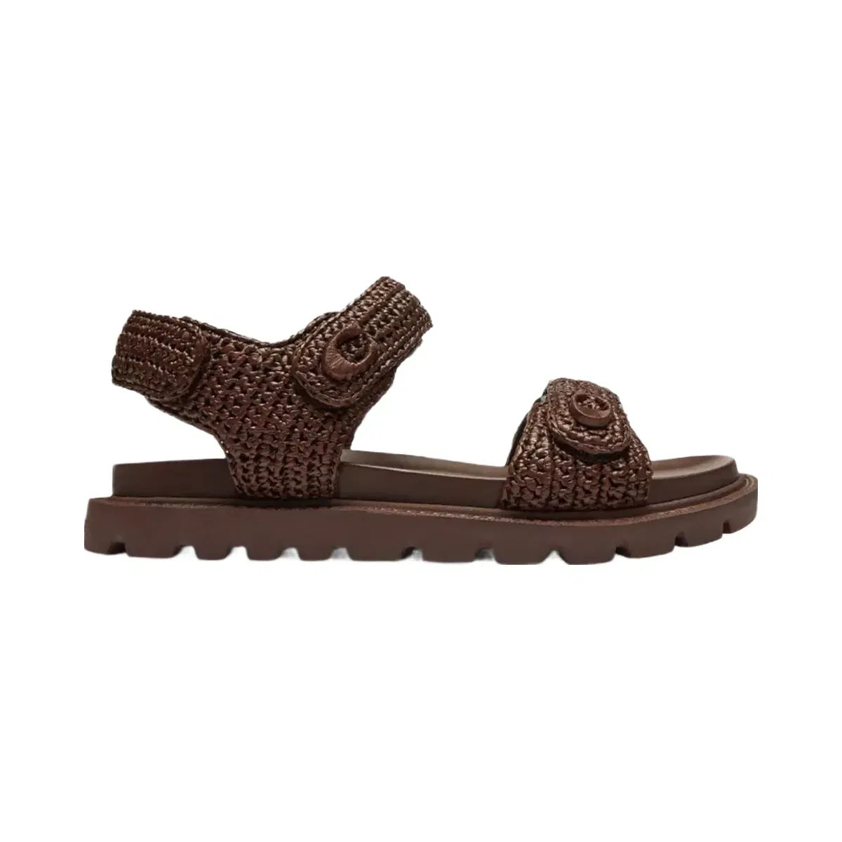 Coach Brynn Raffia Sandal in Maple