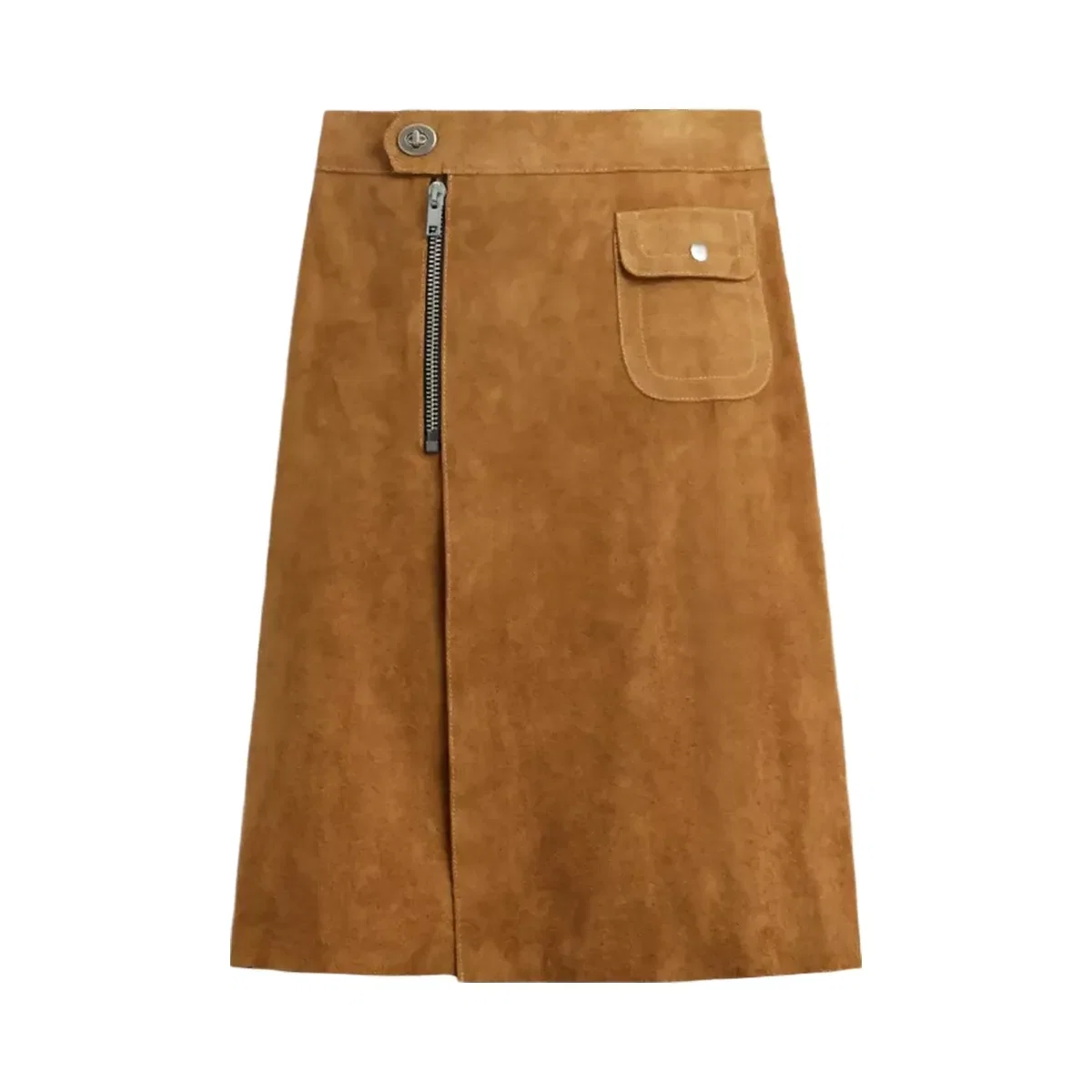 Coach Heritage Suede Midi Skirt in Brown