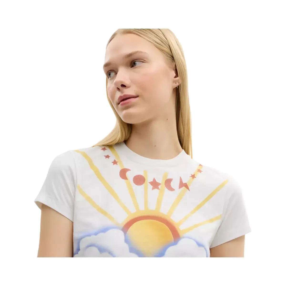 Coach Airbrush 90's Fit T-Shirt In Organic Cotton in Yellow