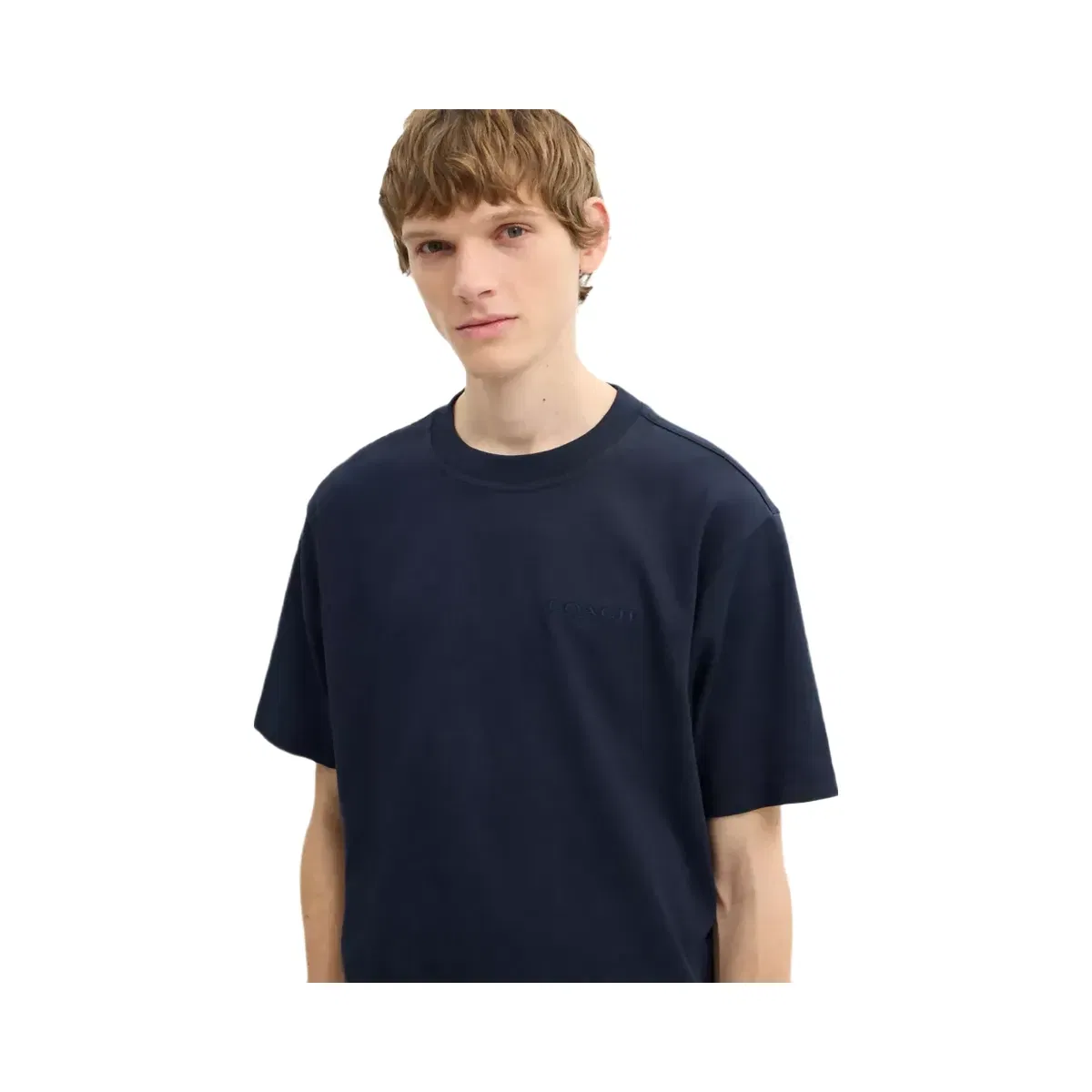 Coach T-Shirt In Organic Cotton in Navy