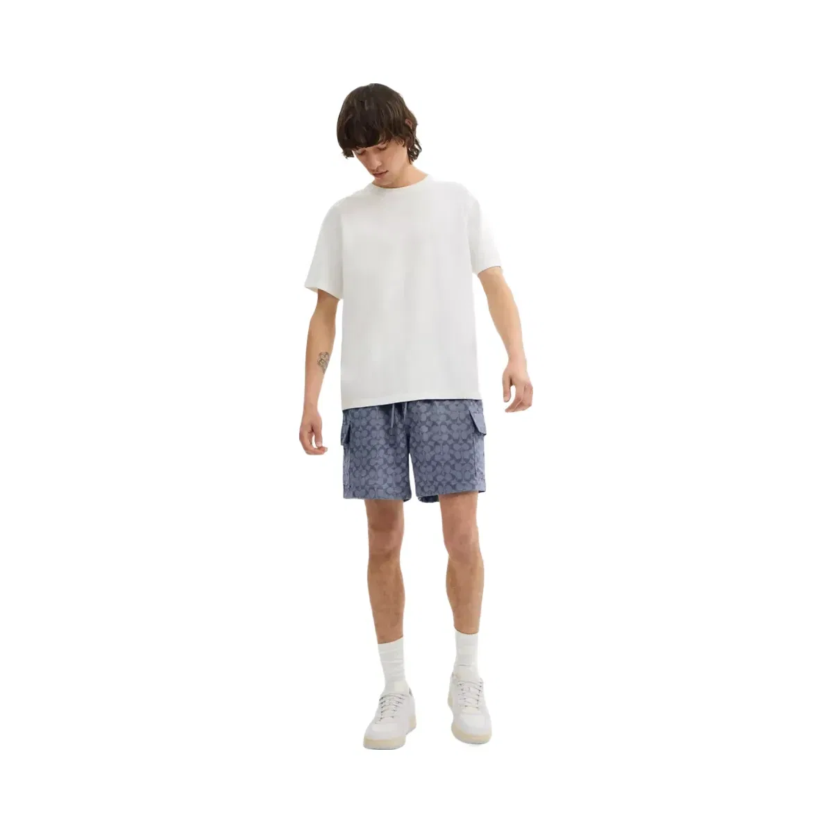 Coach Signature Camp Shorts in Navy