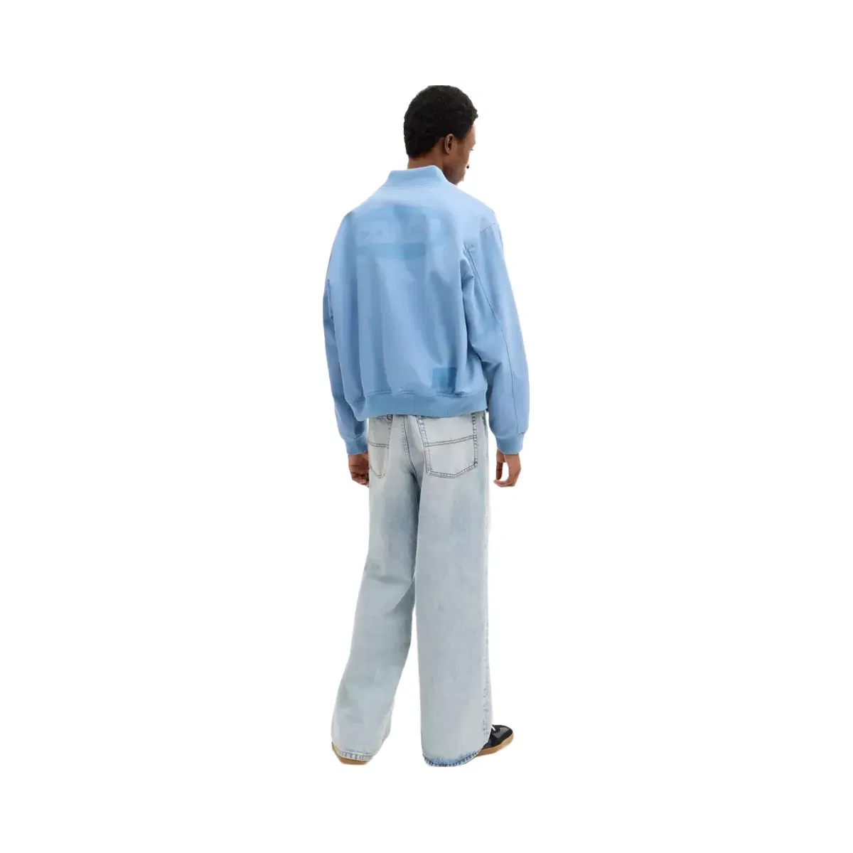 Coach Canvas Varsity Jacket in Cerulean Light Blue