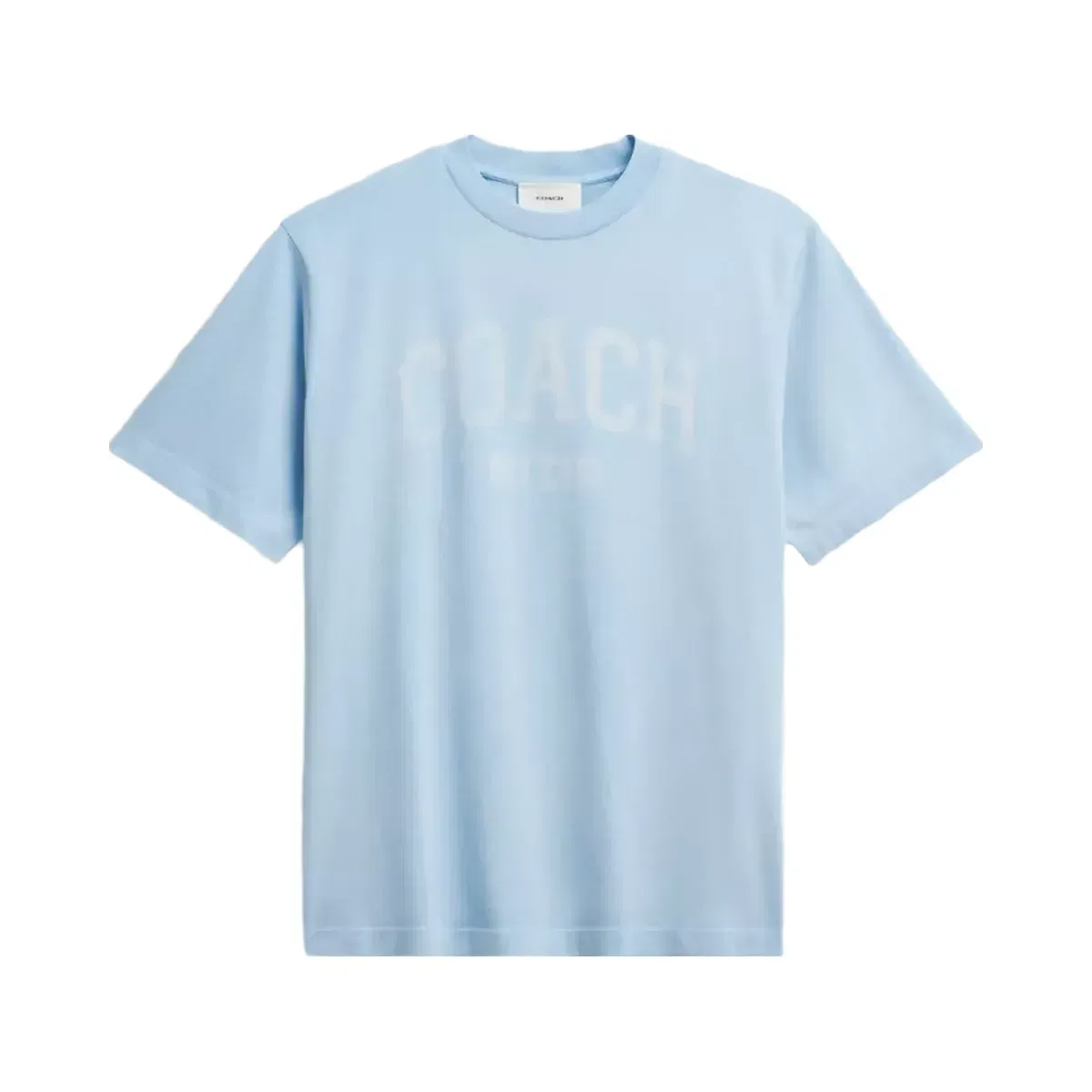 Coach Sun Fade Easy T-Shirt In Organic Cotton in Cerulean Light Blue