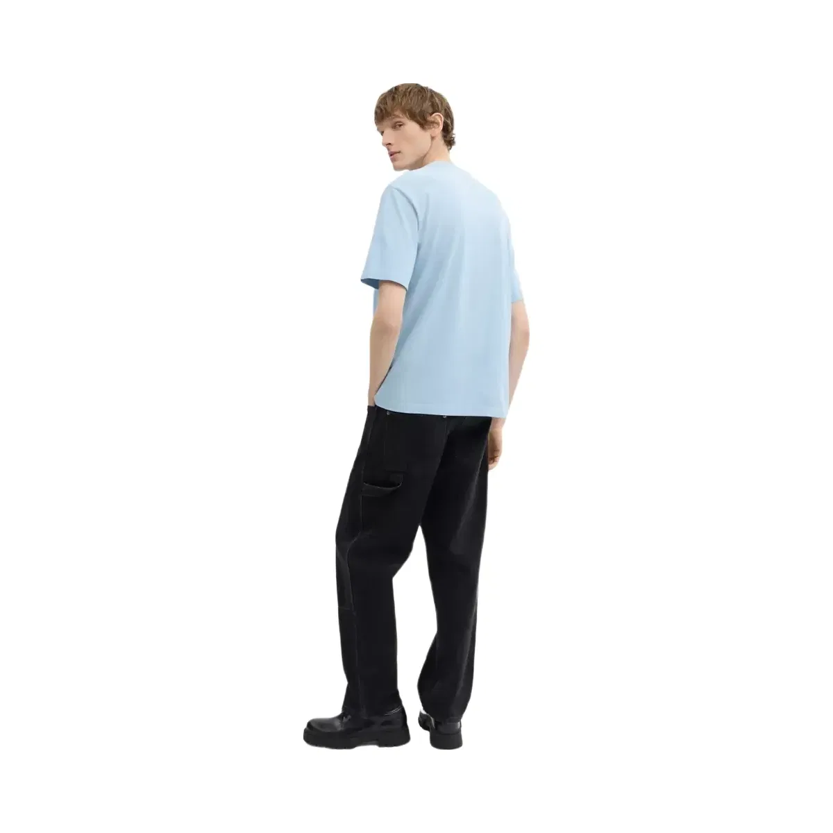 Coach Sun Fade Easy T-Shirt In Organic Cotton in Cerulean Light Blue