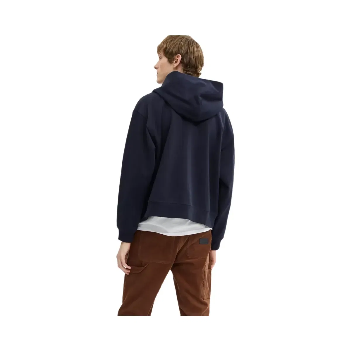 Coach Boxy Full Zip Hoodie in Navy