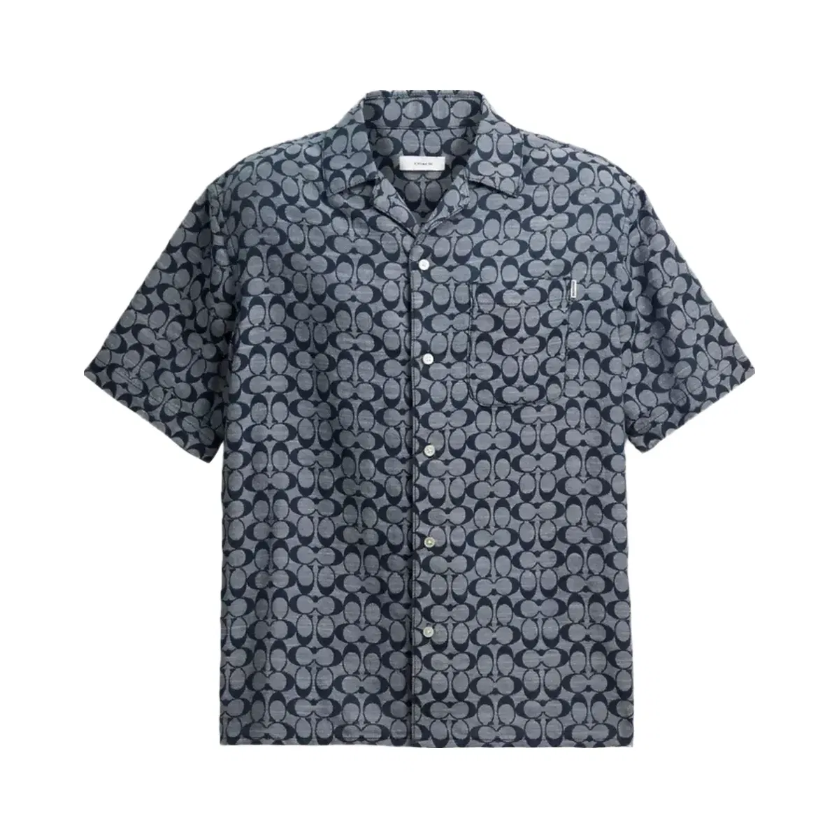 Coach Signature Camp Shirt in Navy