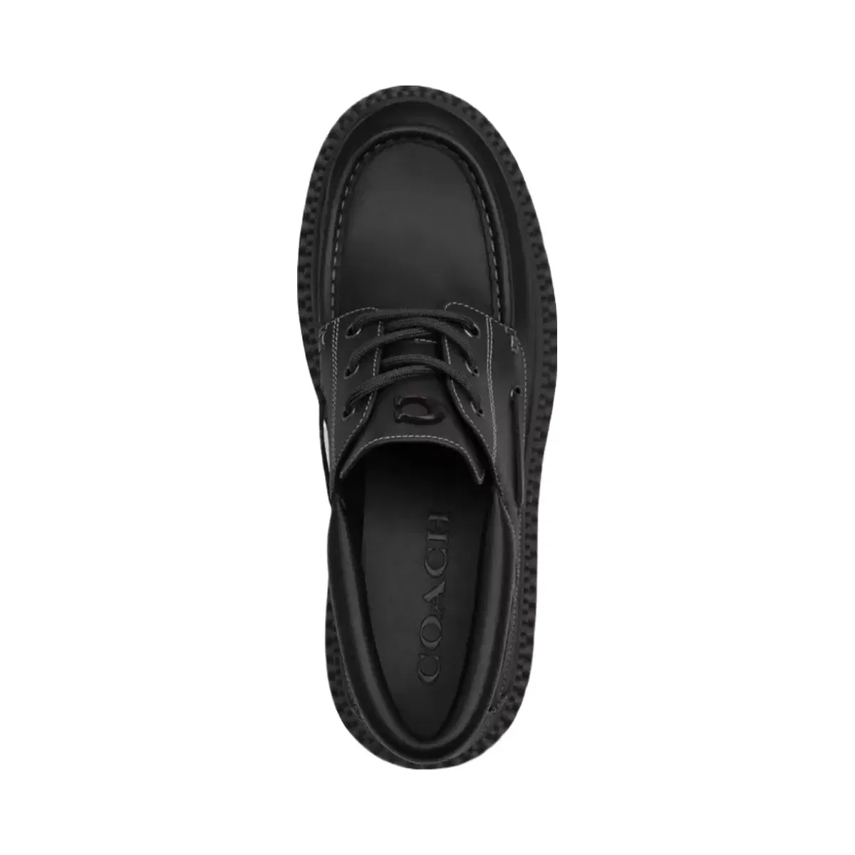 Coach Lug Sole Boat Shoe in Black