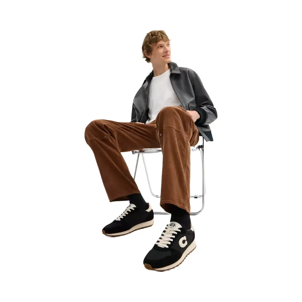 Coach Retro Runner in Black Chalk